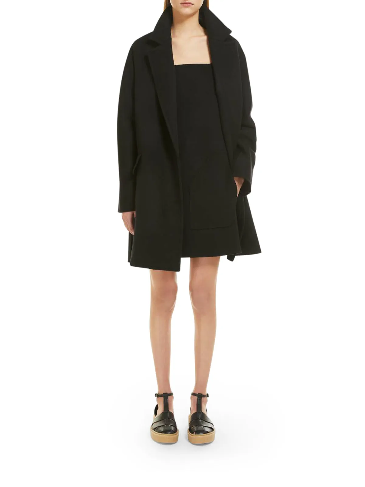 Max Mara Square Neck Sleeveless Mini Dress