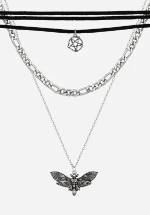 Mortmoth Layered Choker Necklace