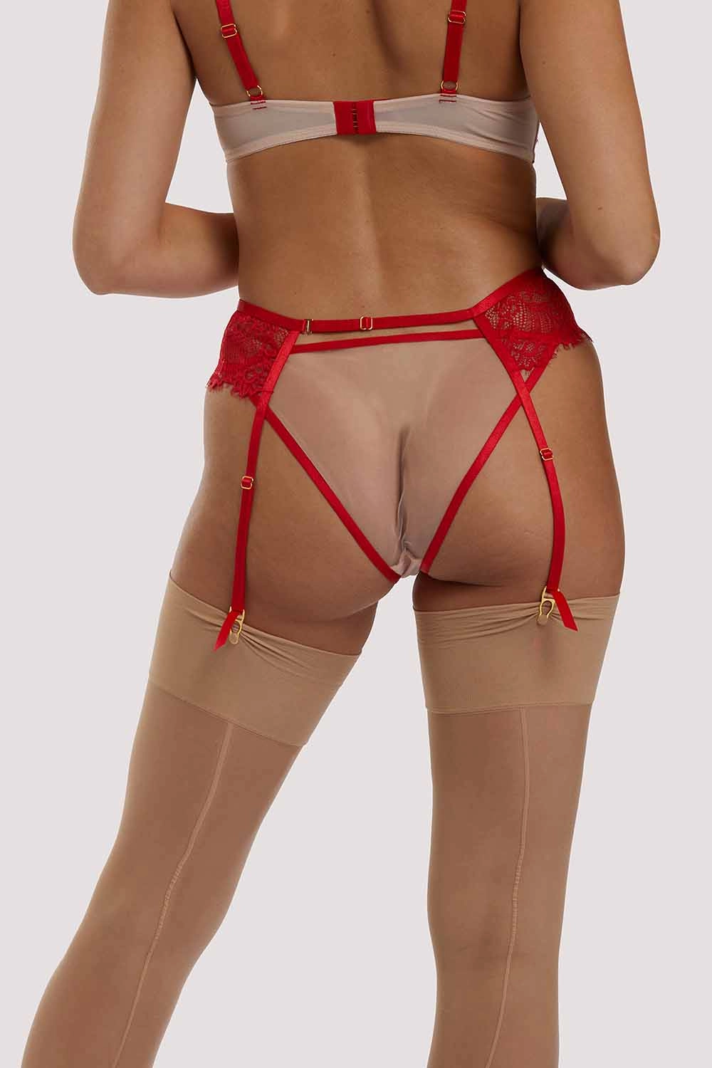 Mya Red Lace Suspender