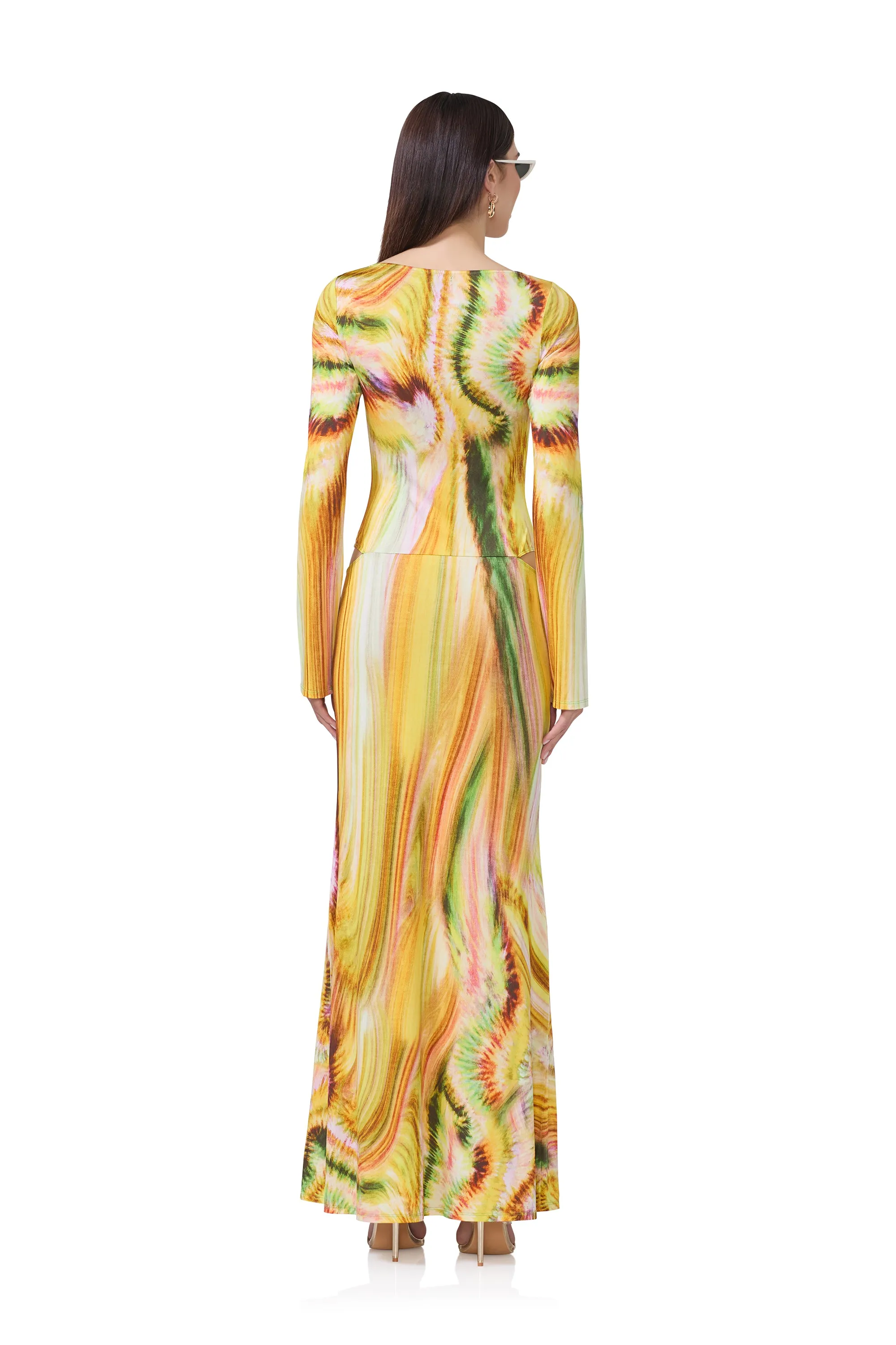 Nadine Dress - Lime Swirl