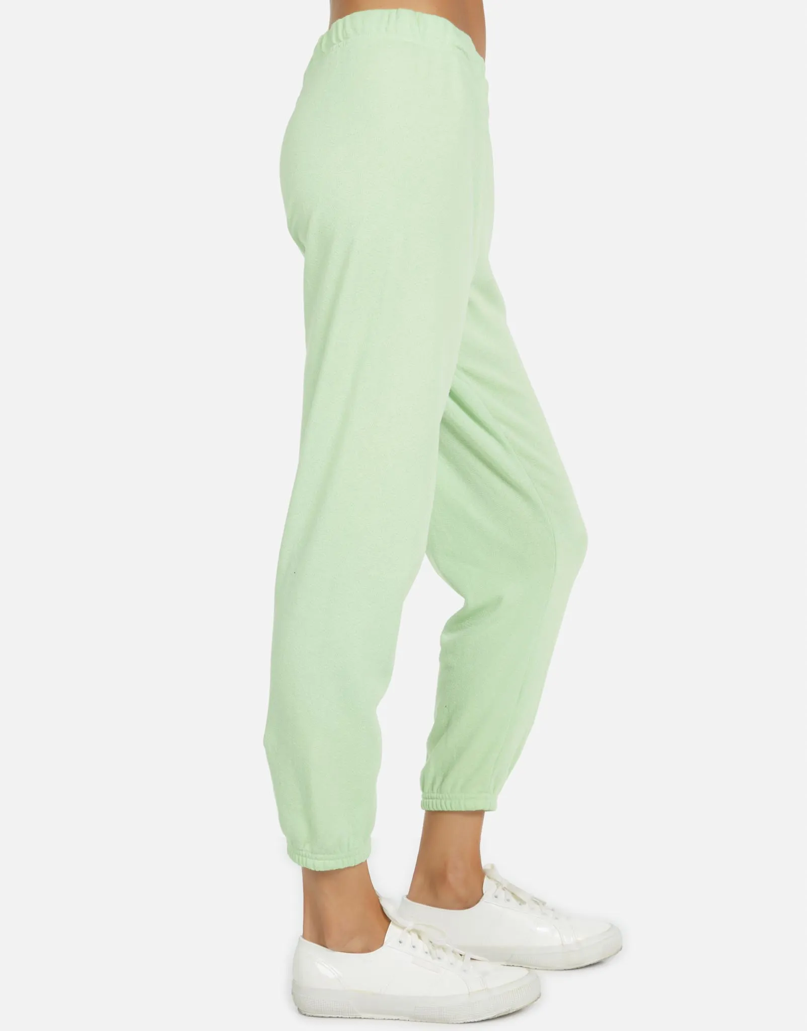 Nate LE Neon Green Crop Sweatpant