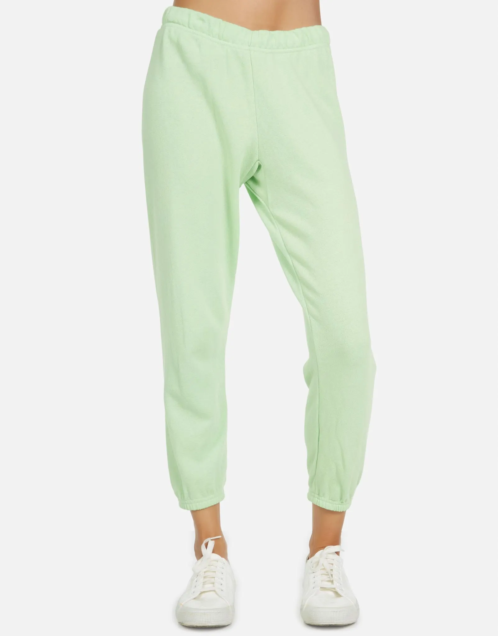 Nate LE Neon Green Crop Sweatpant