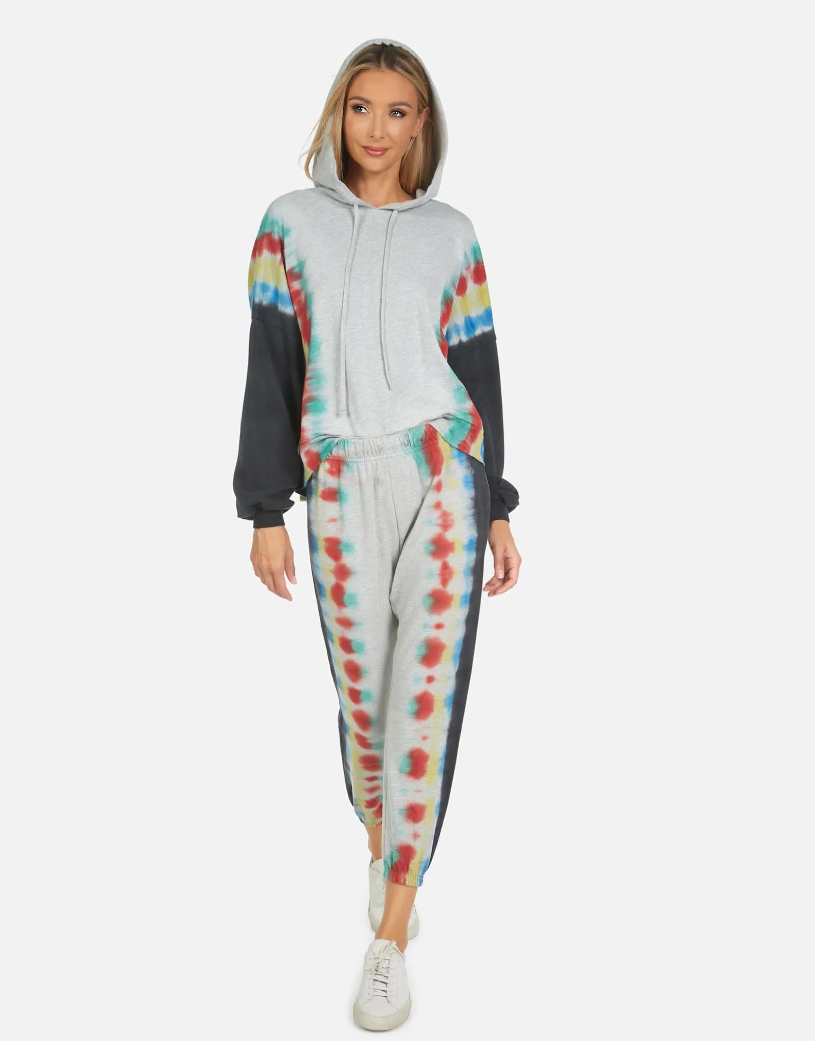 Nate LE Rainbow Stripe Crop Sweatpant
