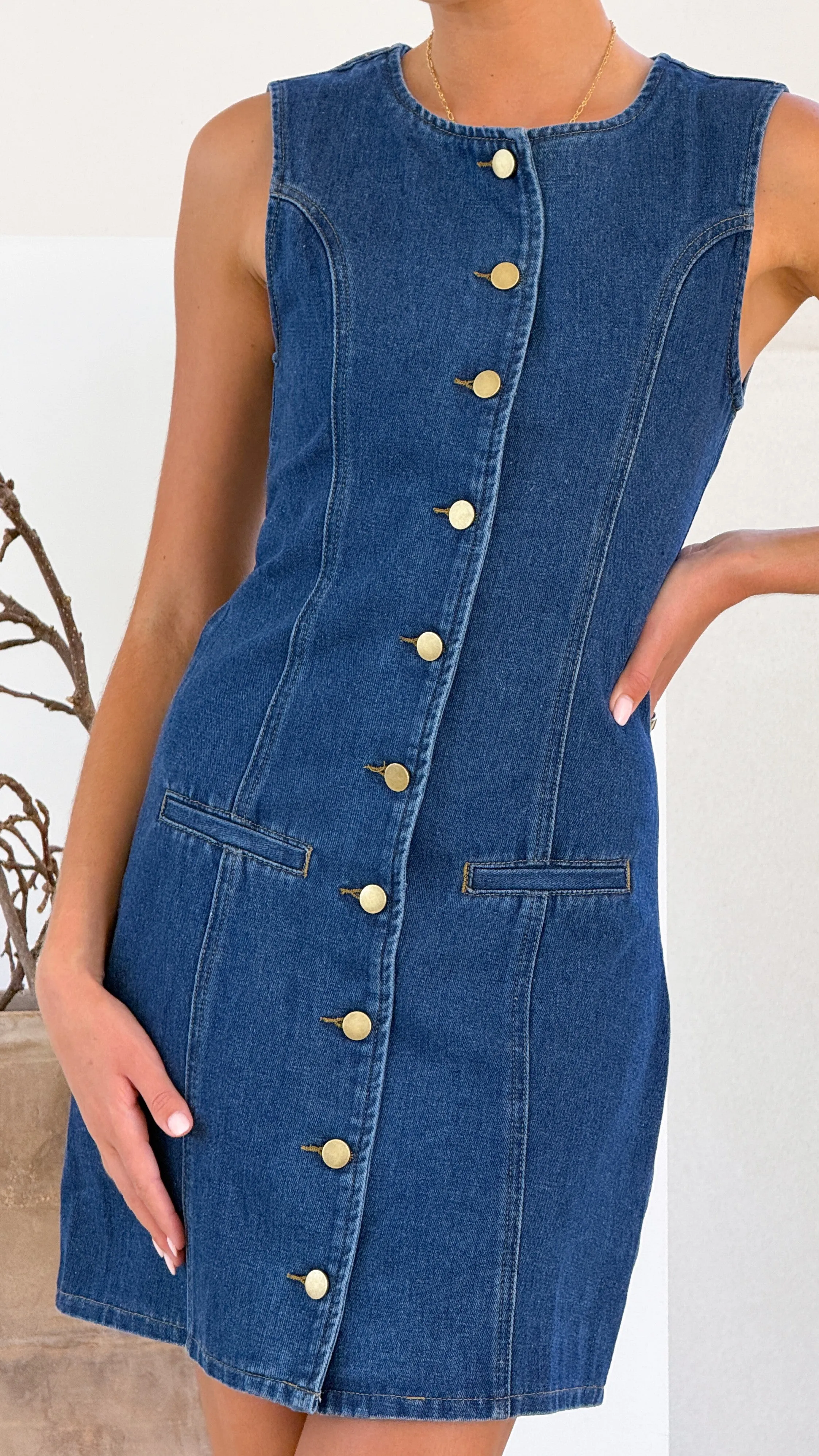 Nicoletta Mini Dress - Denim