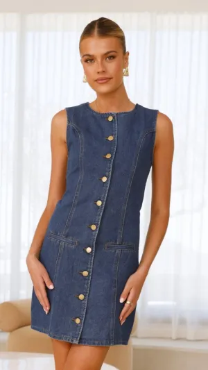 Nicoletta Mini Dress - Denim