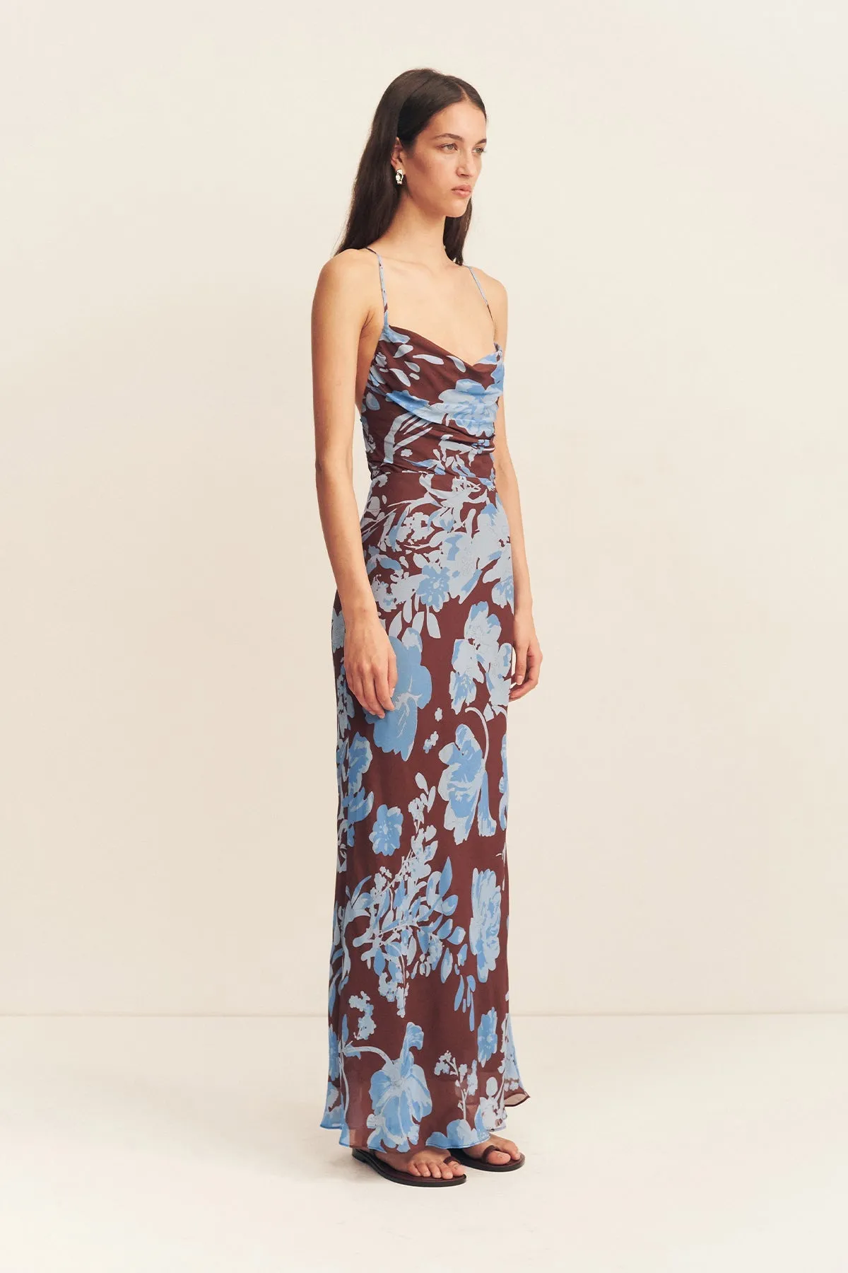 OLSON LACE BACK BIAS MAXI DRESS