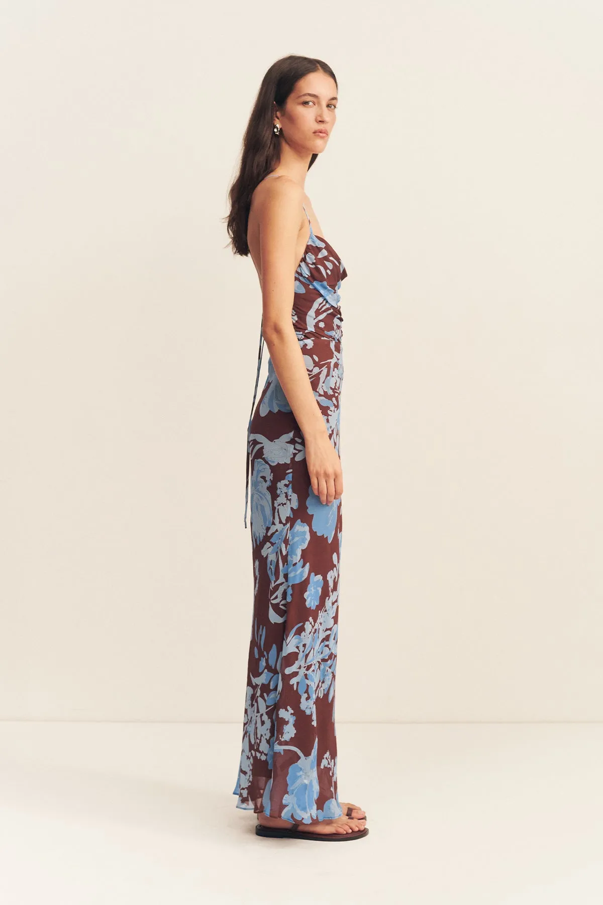 OLSON LACE BACK BIAS MAXI DRESS