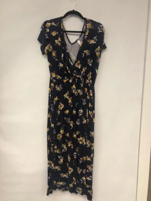 Outlet 6303 - Latched Mama V-Neck Nursing Jumpsuit - Canary Blooms - Large