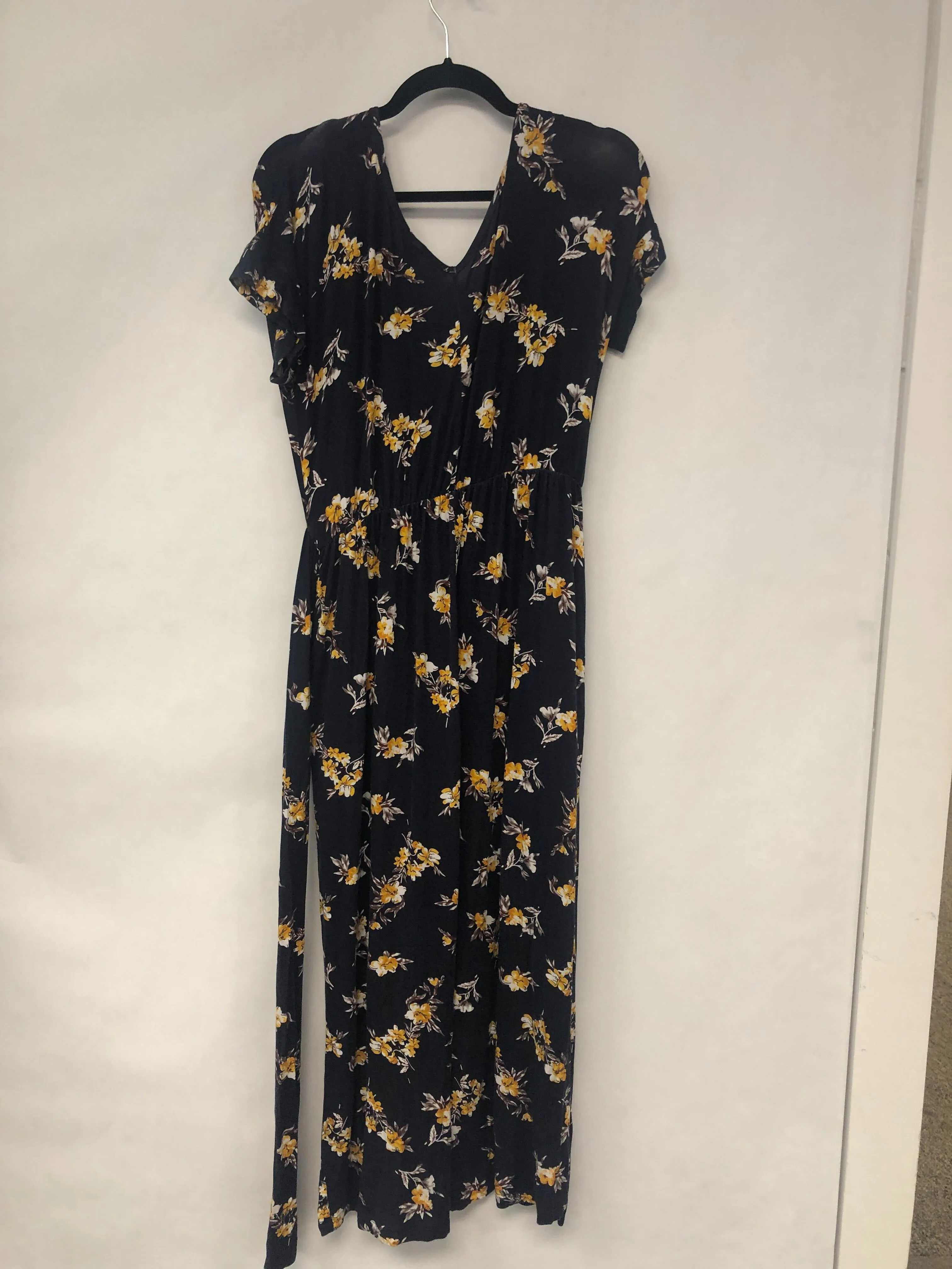 Outlet 6303 - Latched Mama V-Neck Nursing Jumpsuit - Canary Blooms - Large