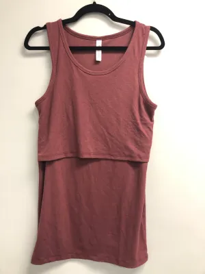 Outlet 7010 - Latched Mama Ribbed Nursing Tank - Berry - Medium