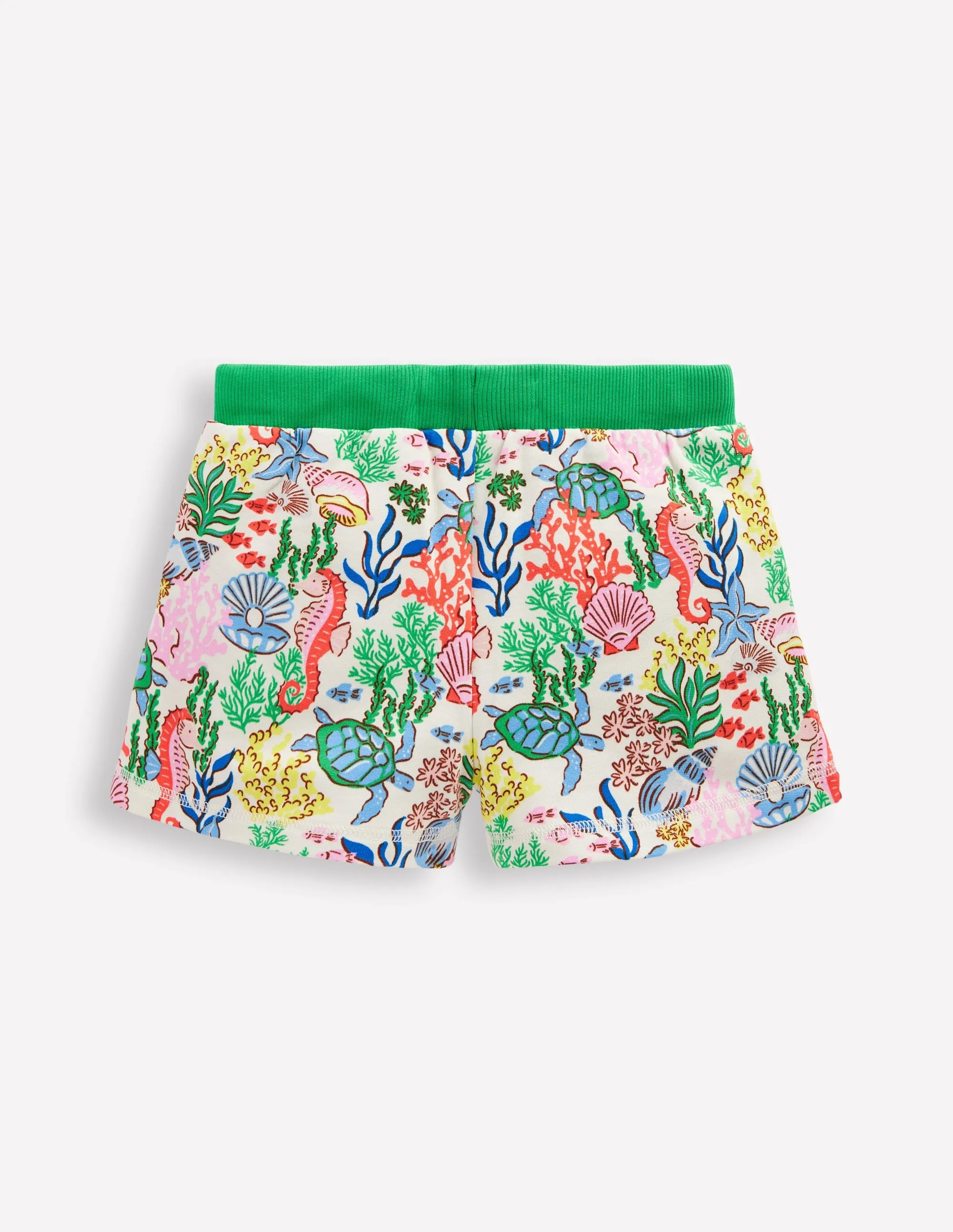 Printed Jersey Shorts-Multi Coral Cove