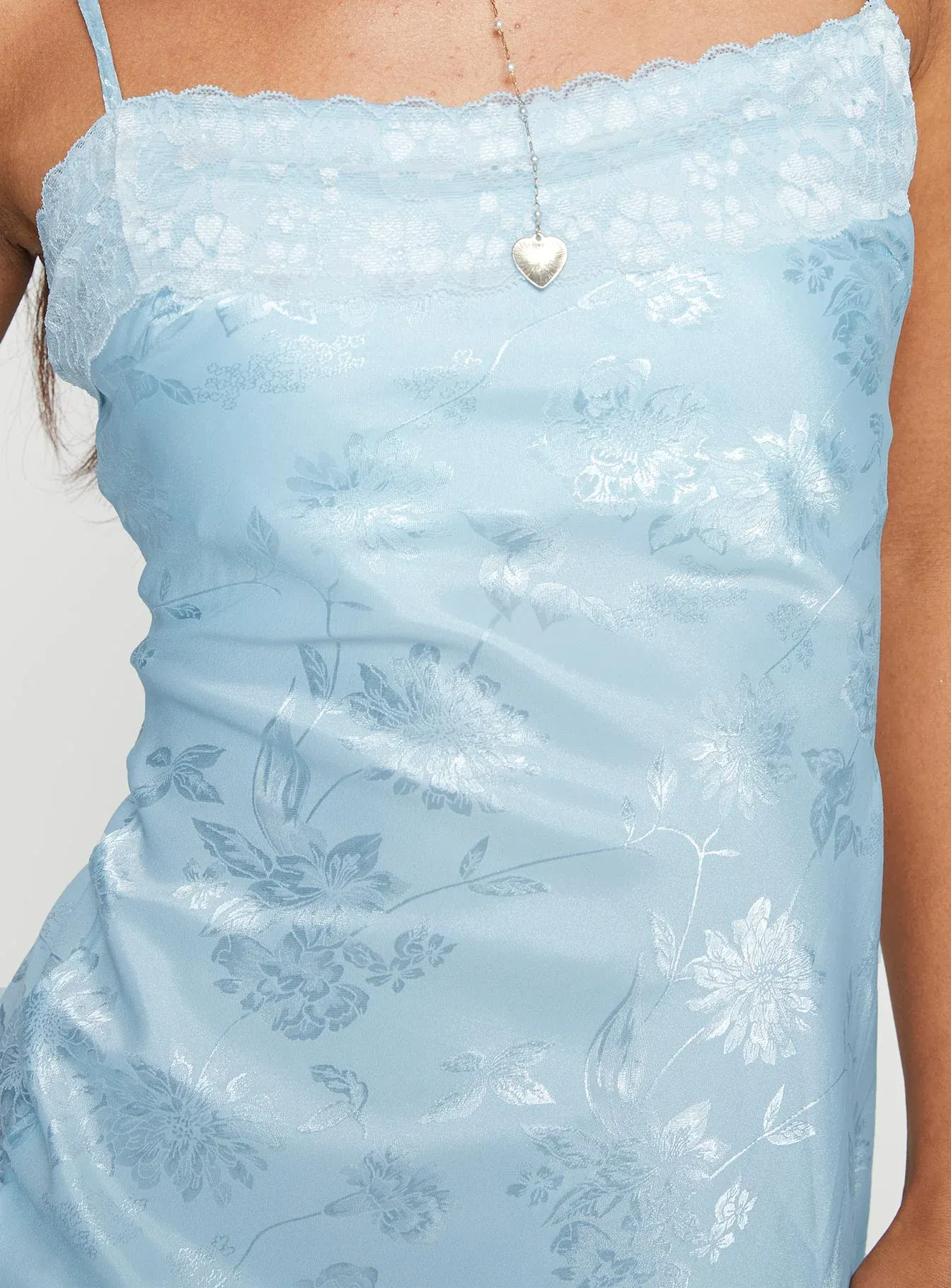 Quanah Bias Cut Mini Dress Blue