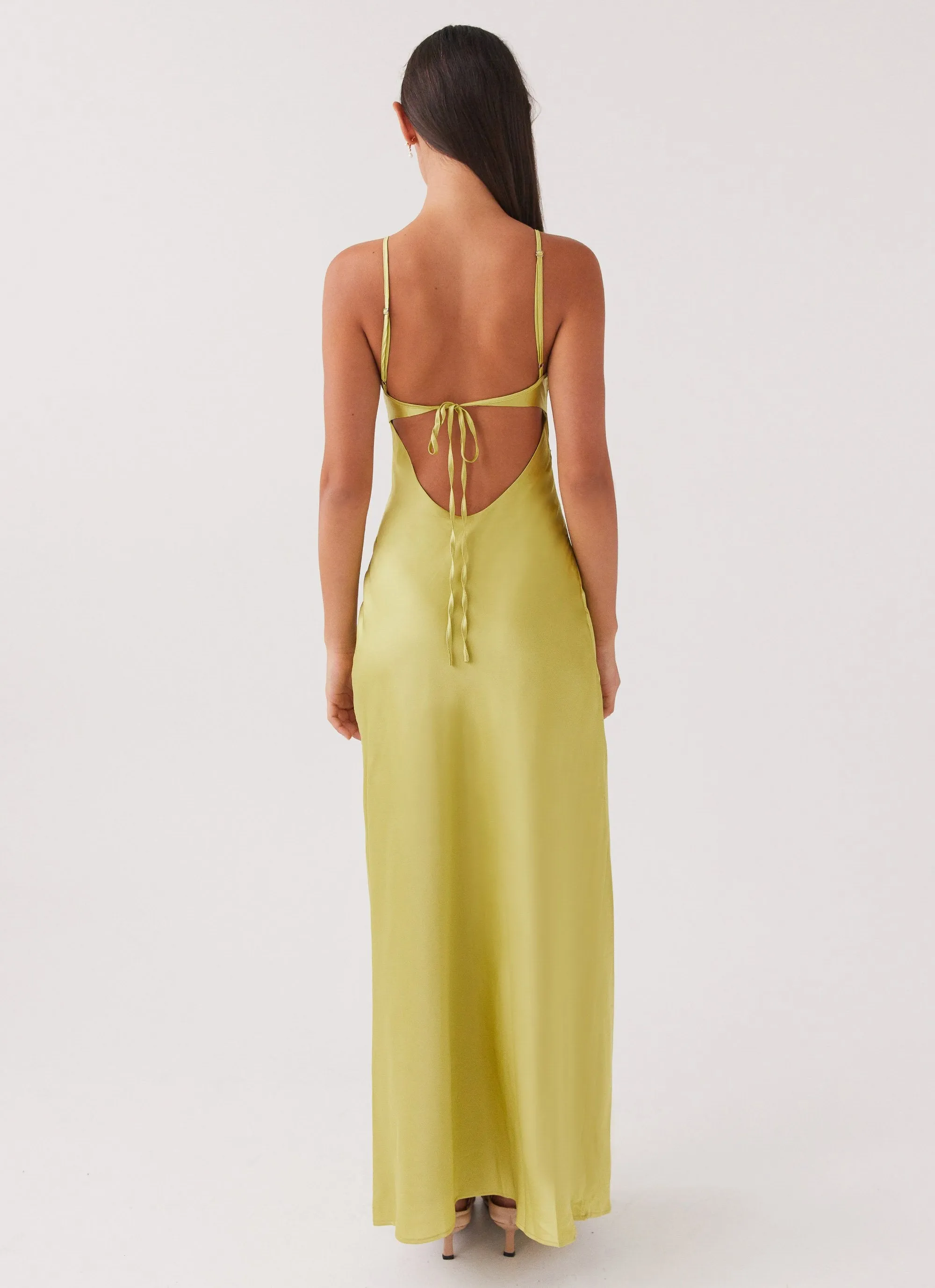 Raylie Cut Out Maxi Dress - Chartreuse