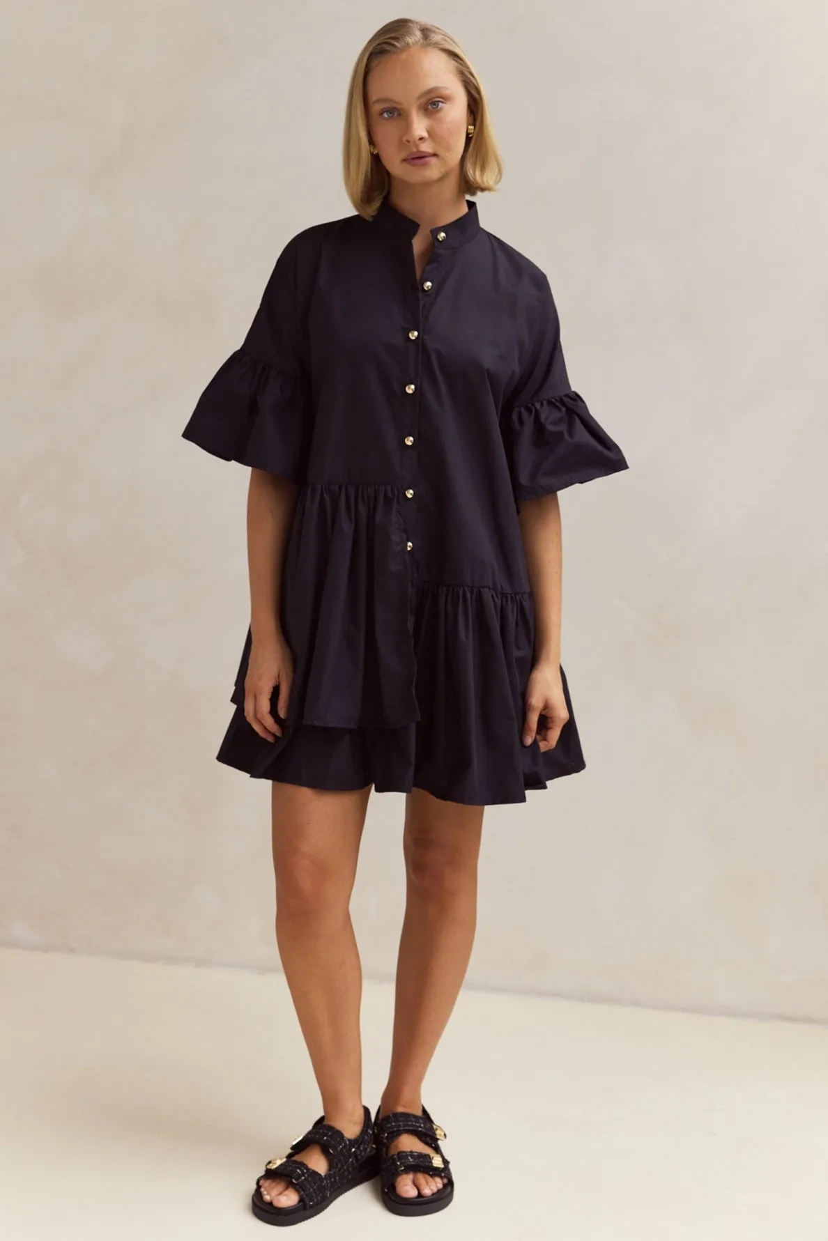 Roxanne Mini Dress (Black)