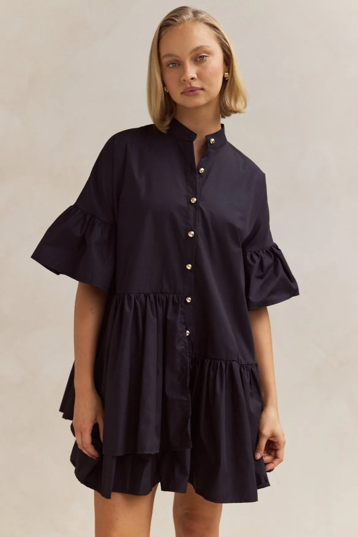Roxanne Mini Dress (Black)