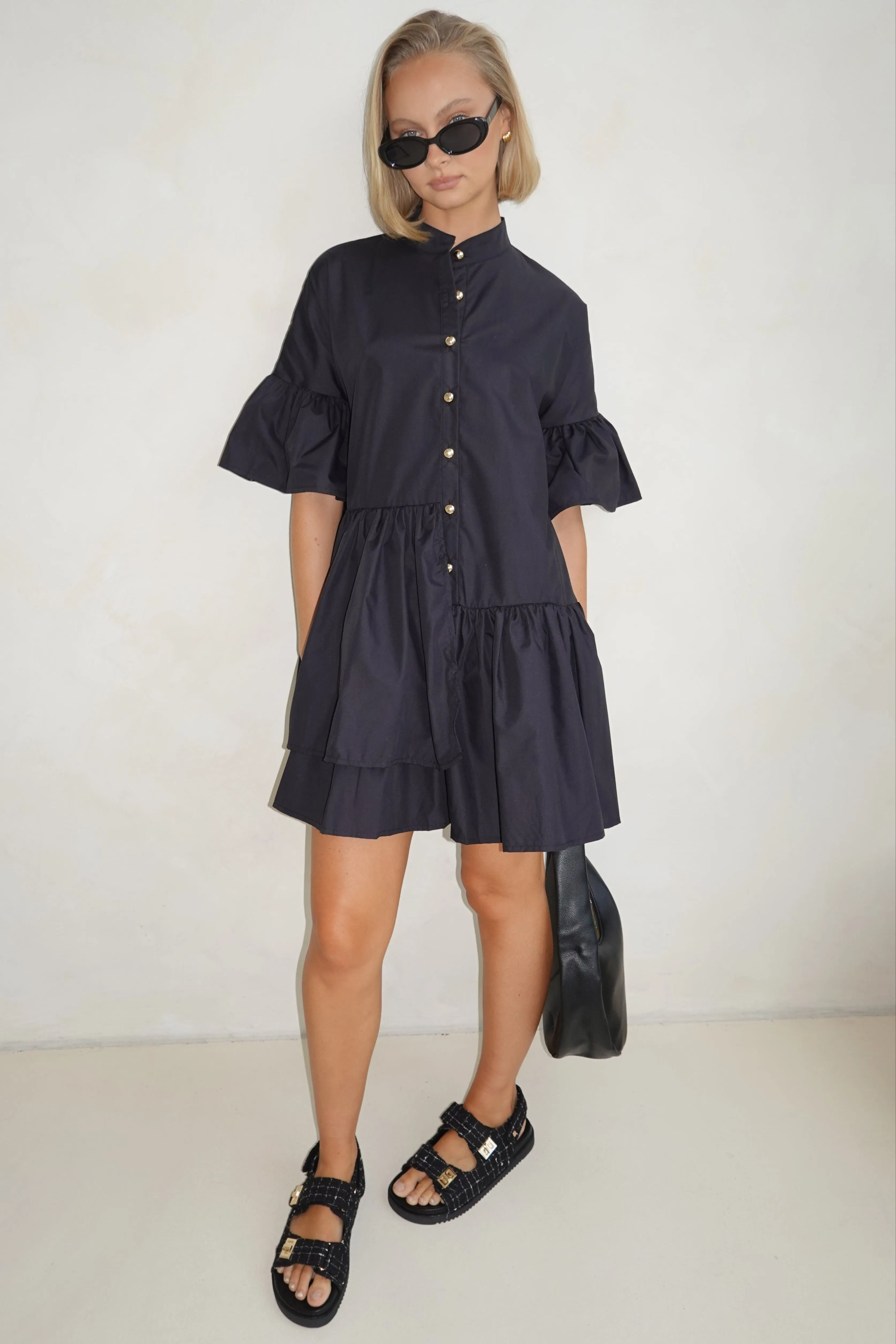 Roxanne Mini Dress (Black)