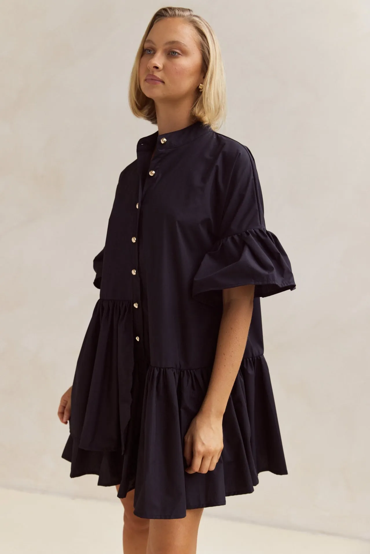 Roxanne Mini Dress (Black)