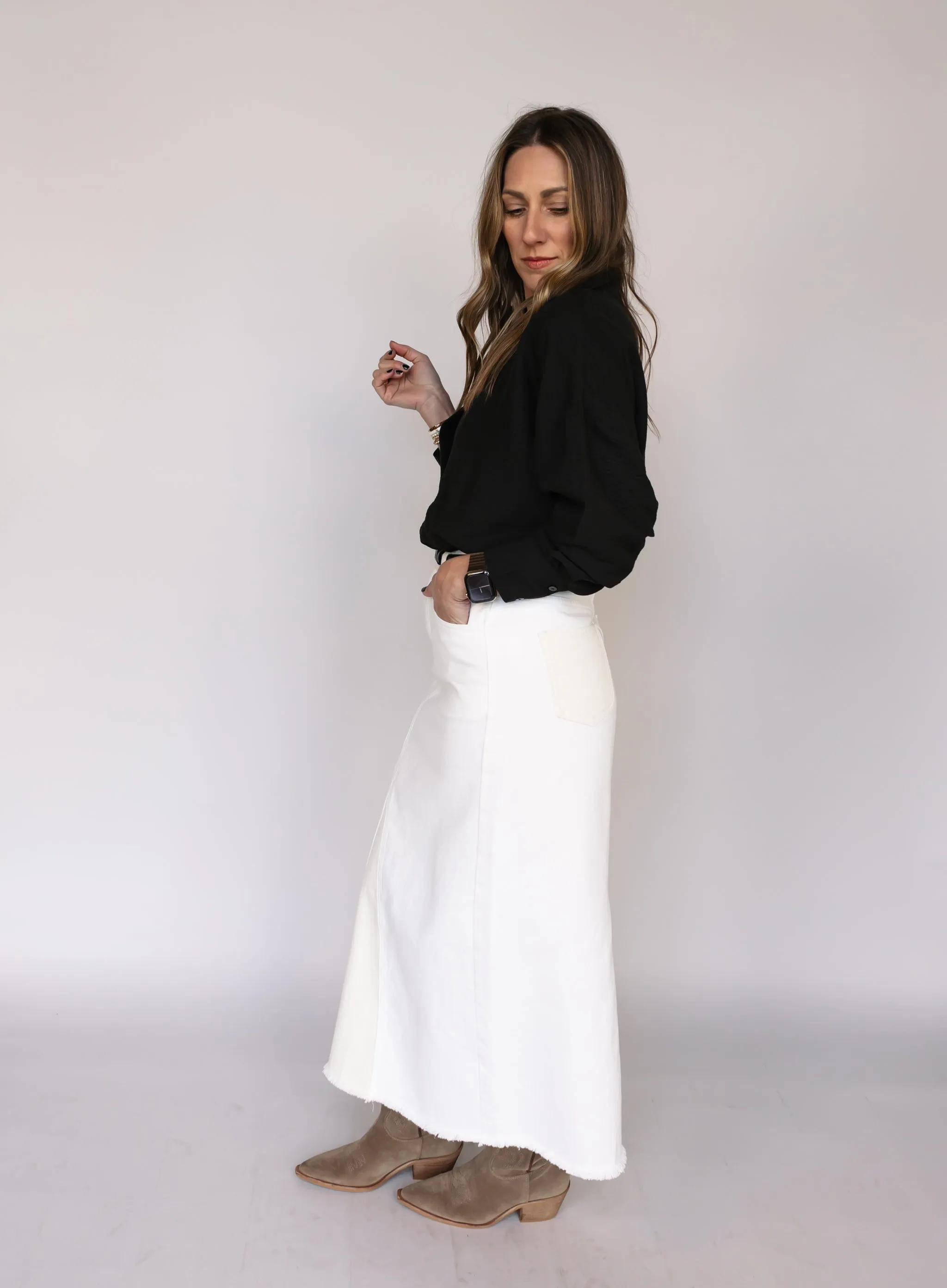Ryker Oversized Blouse - Black - Final Sale