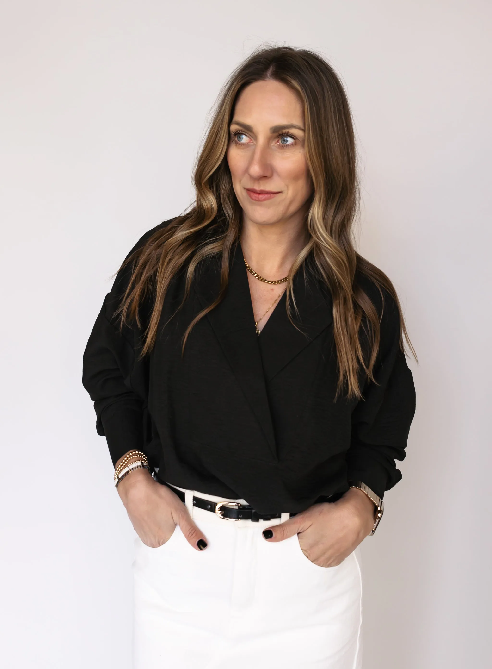 Ryker Oversized Blouse - Black - Final Sale