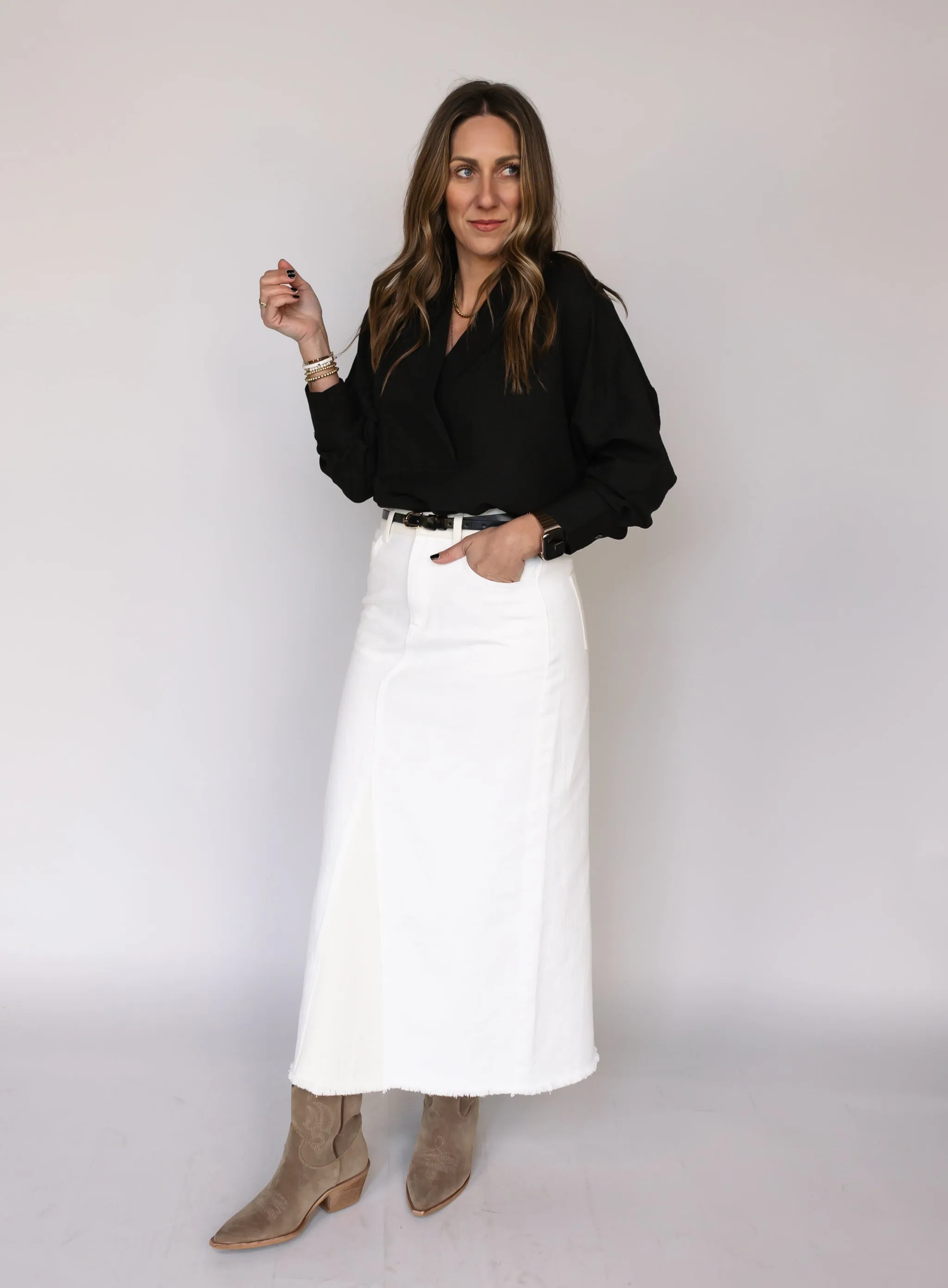 Ryker Oversized Blouse - Black - Final Sale