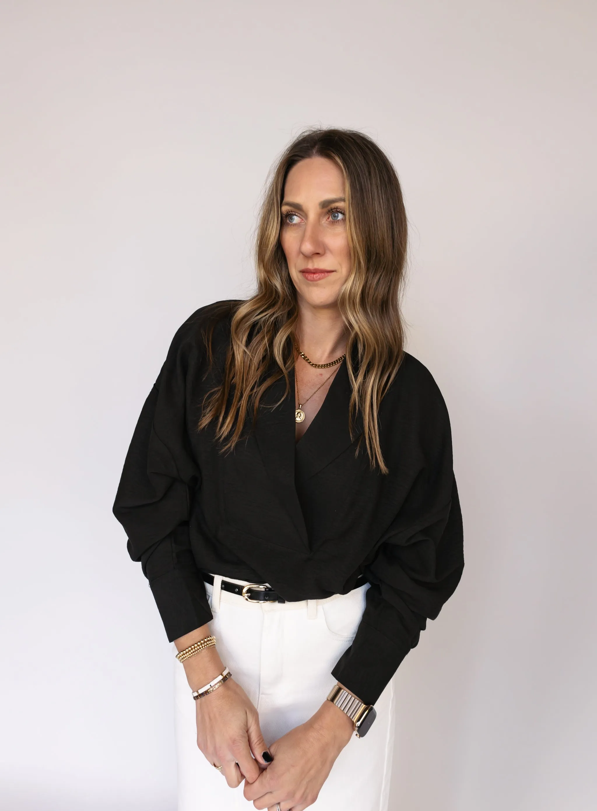 Ryker Oversized Blouse - Black - Final Sale