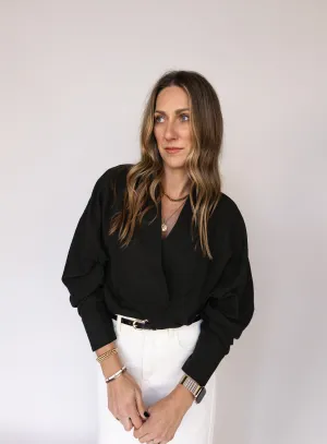 Ryker Oversized Blouse - Black - Final Sale