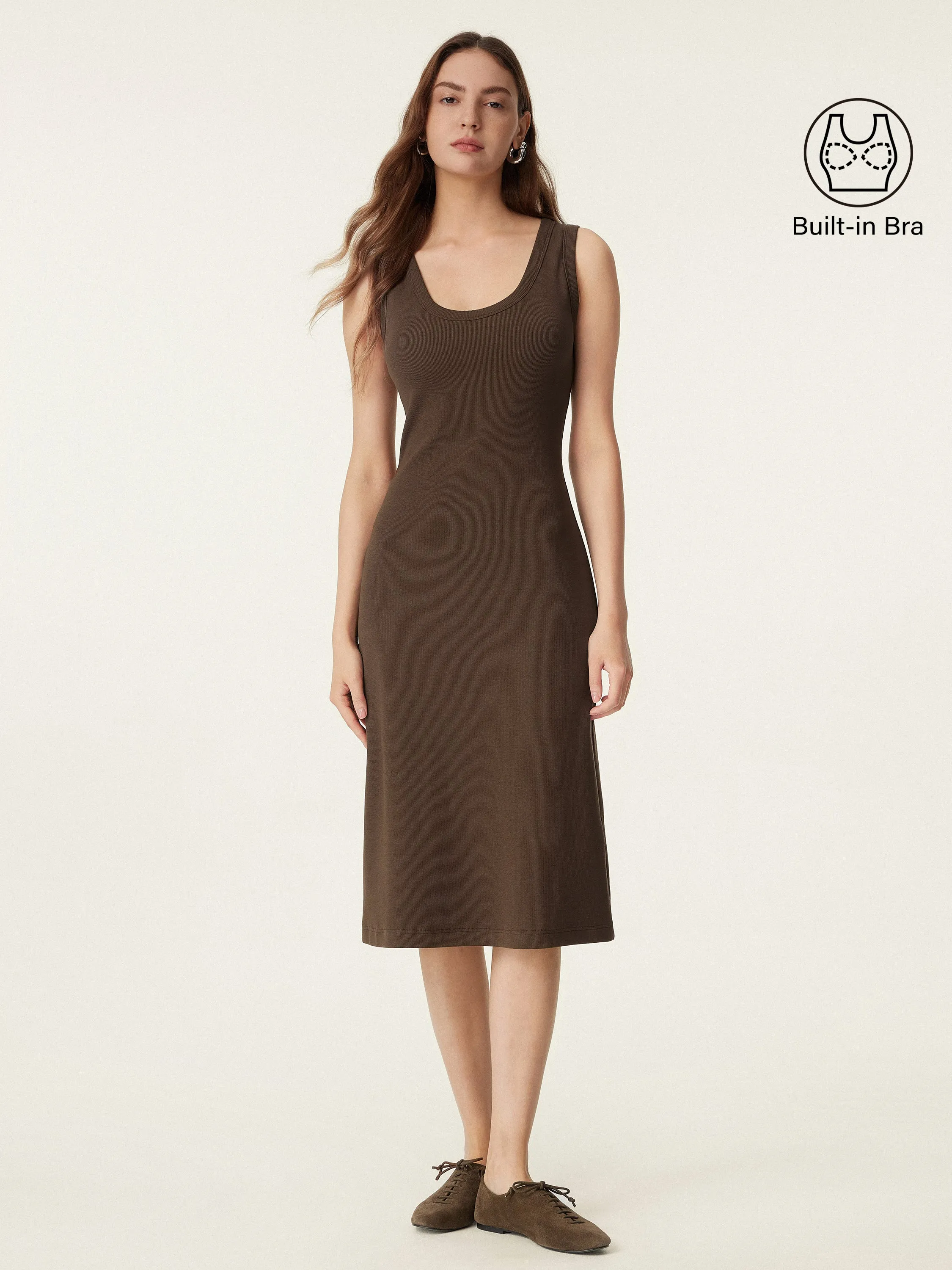 Scoop Neck New Airy Brami Tank Dress