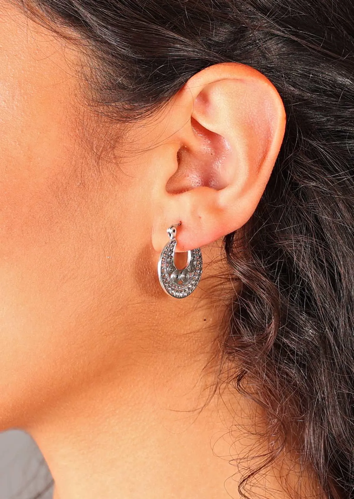 Serenity Spirals Silver Earrings