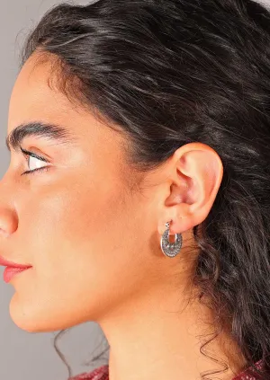 Serenity Spirals Silver Earrings