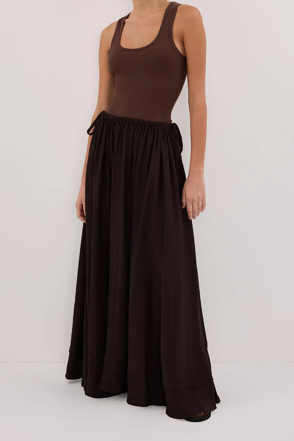 SHANIYA BITTER CHOC BOHO SKIRT
