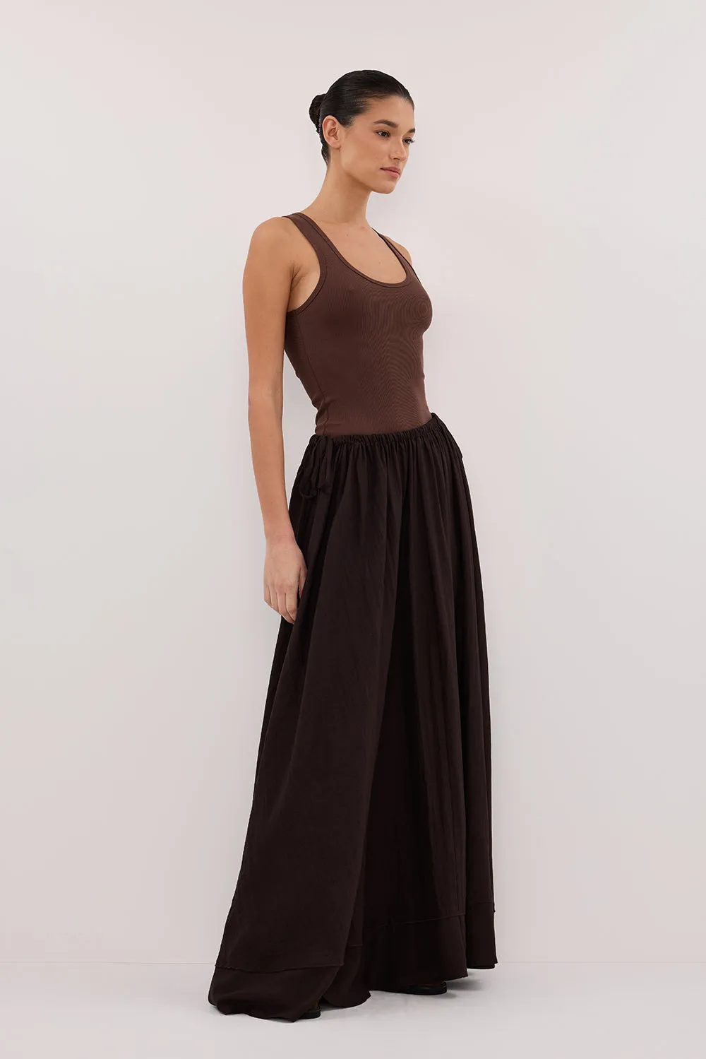 SHANIYA BITTER CHOC BOHO SKIRT
