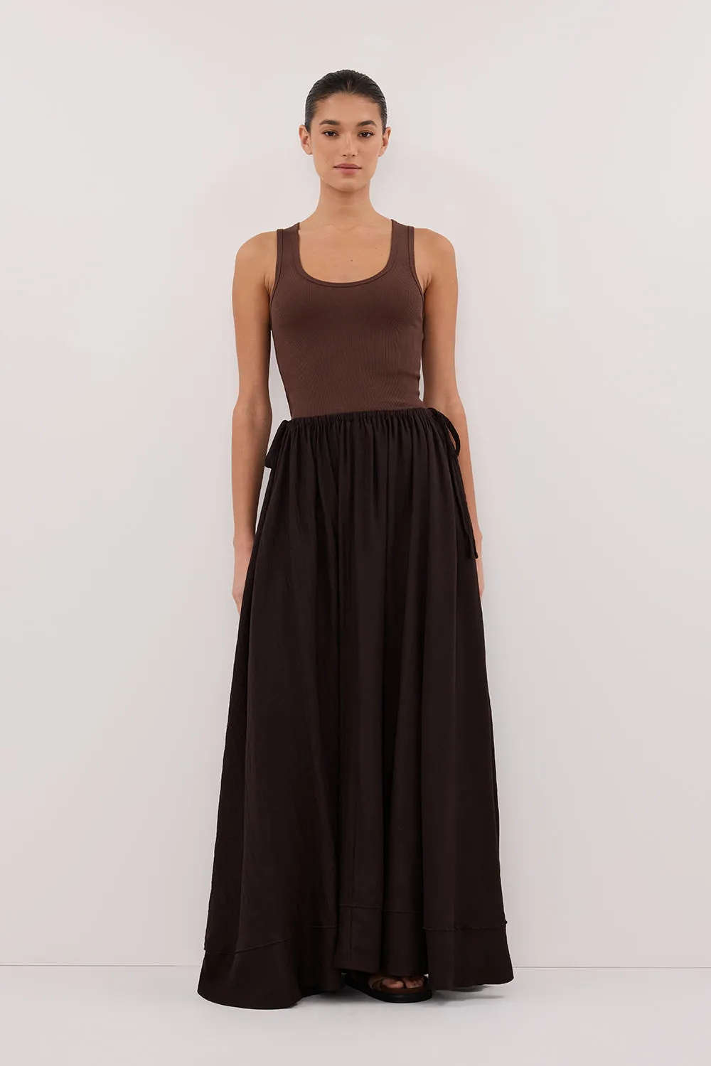 SHANIYA BITTER CHOC BOHO SKIRT