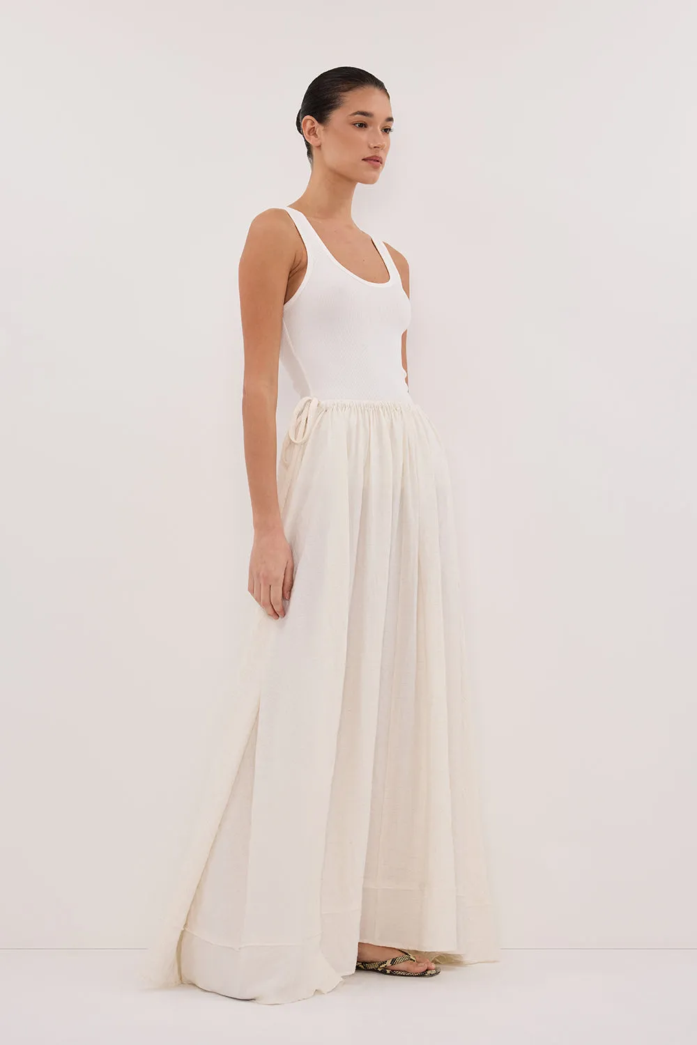 SHANIYA CREAM MARLE BOHO SKIRT