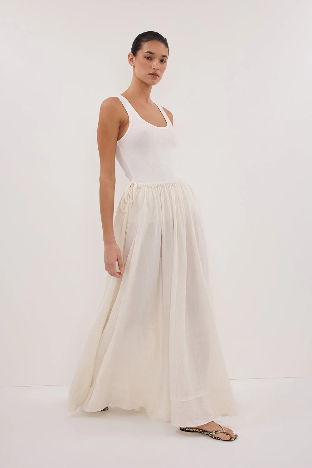 SHANIYA CREAM MARLE BOHO SKIRT