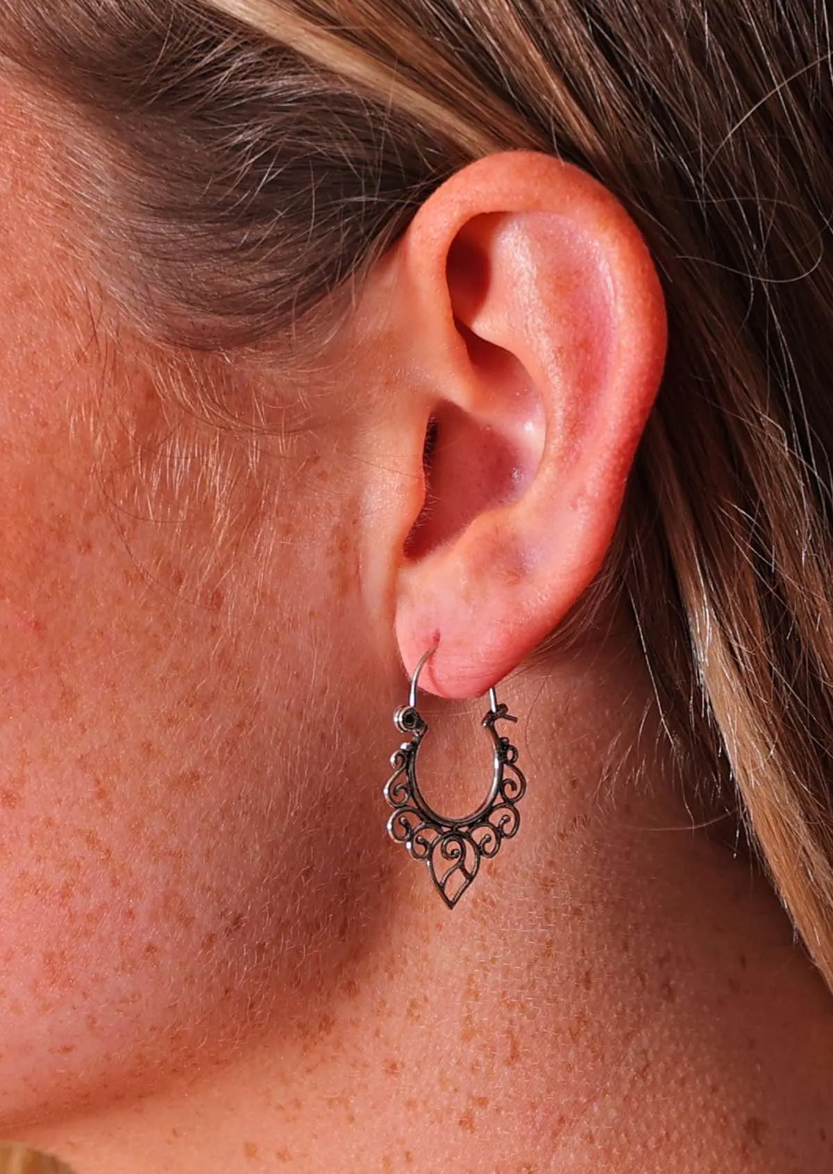 Silver Skies Hoop Earrings