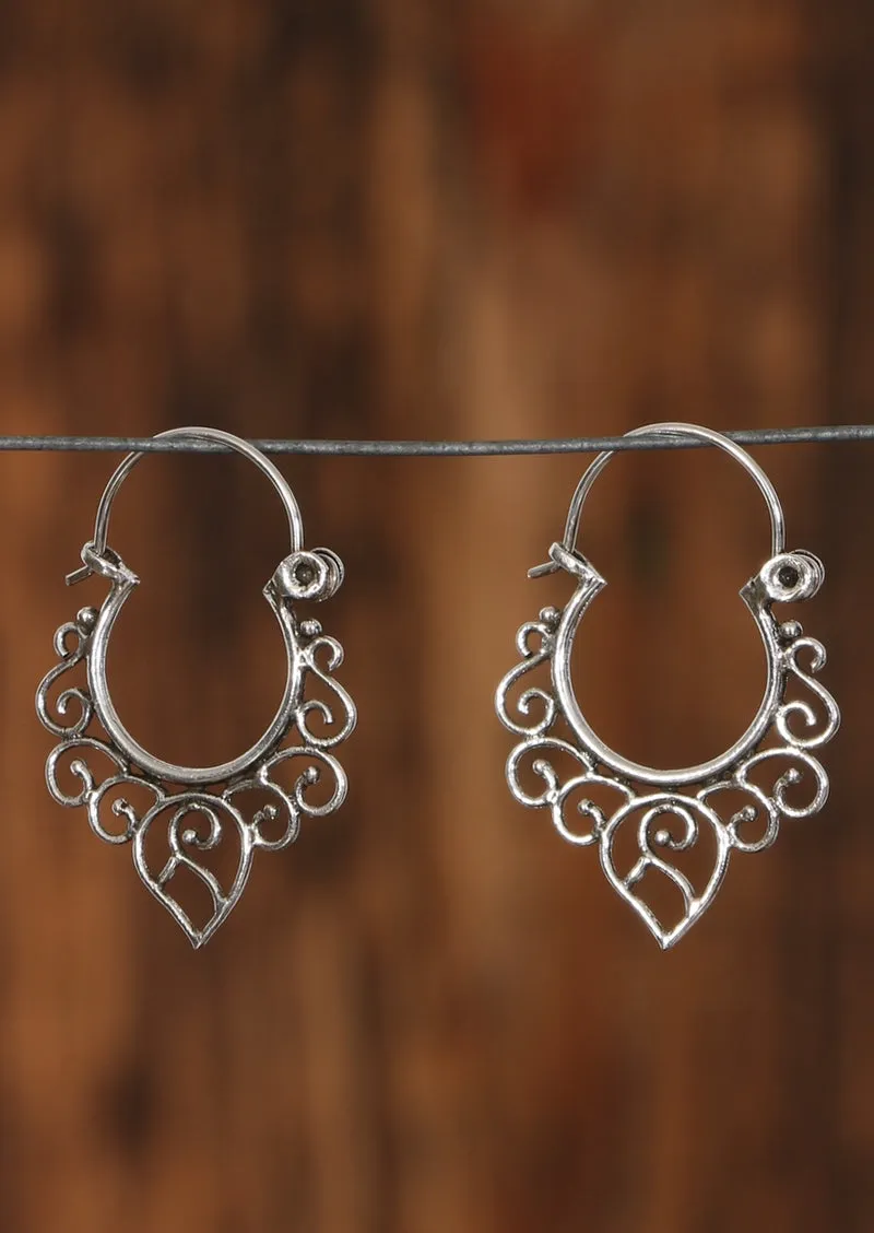 Silver Skies Hoop Earrings