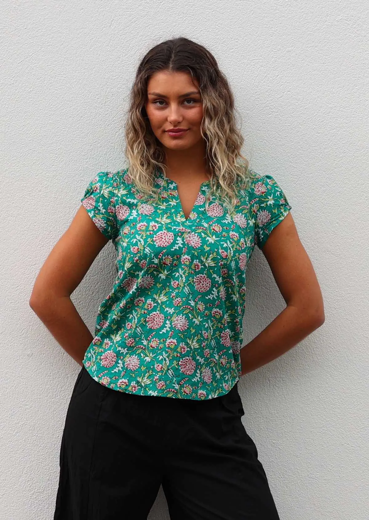 Sky Blouse Juniper