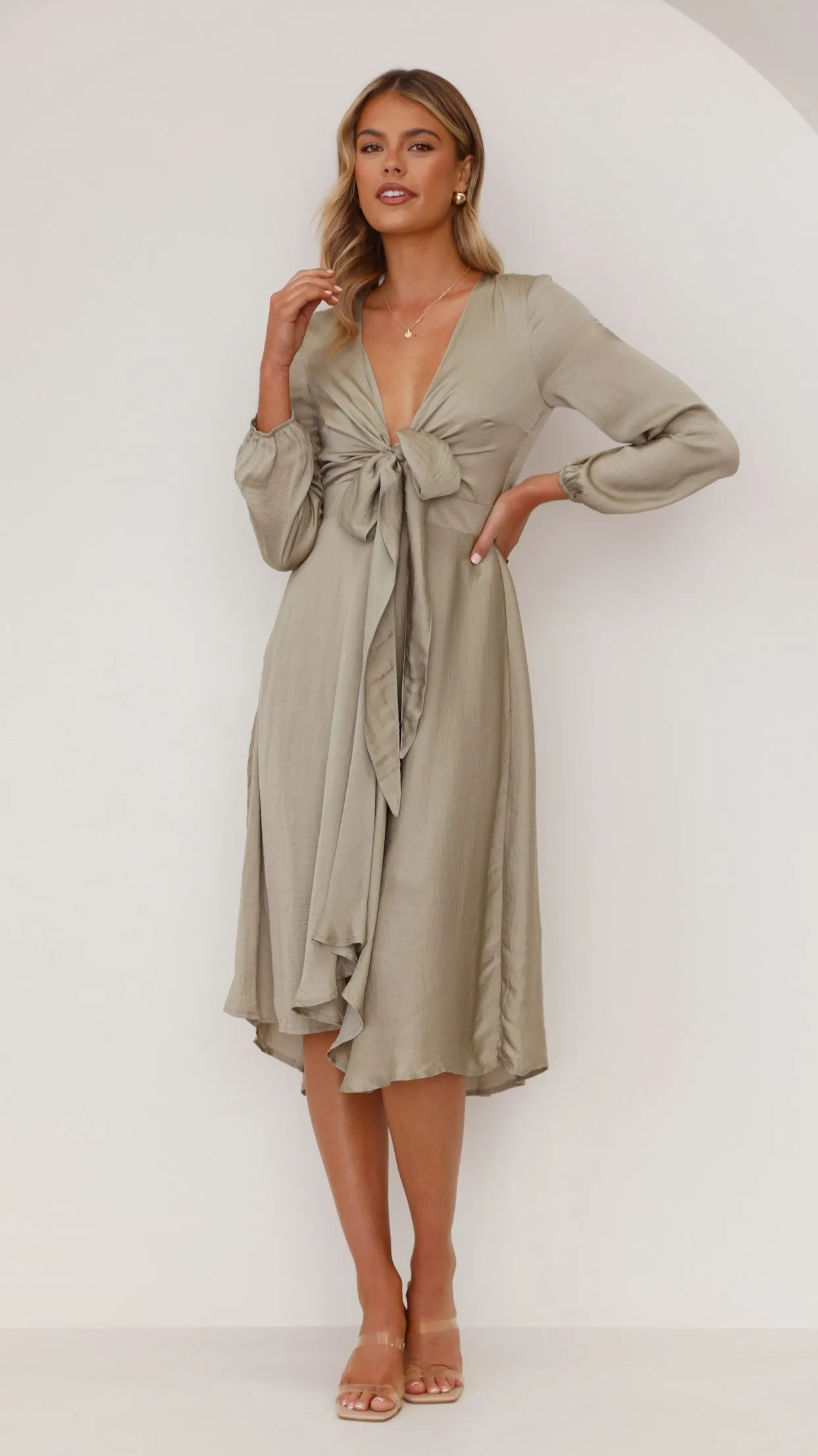 Starry Nights Dress - Olive