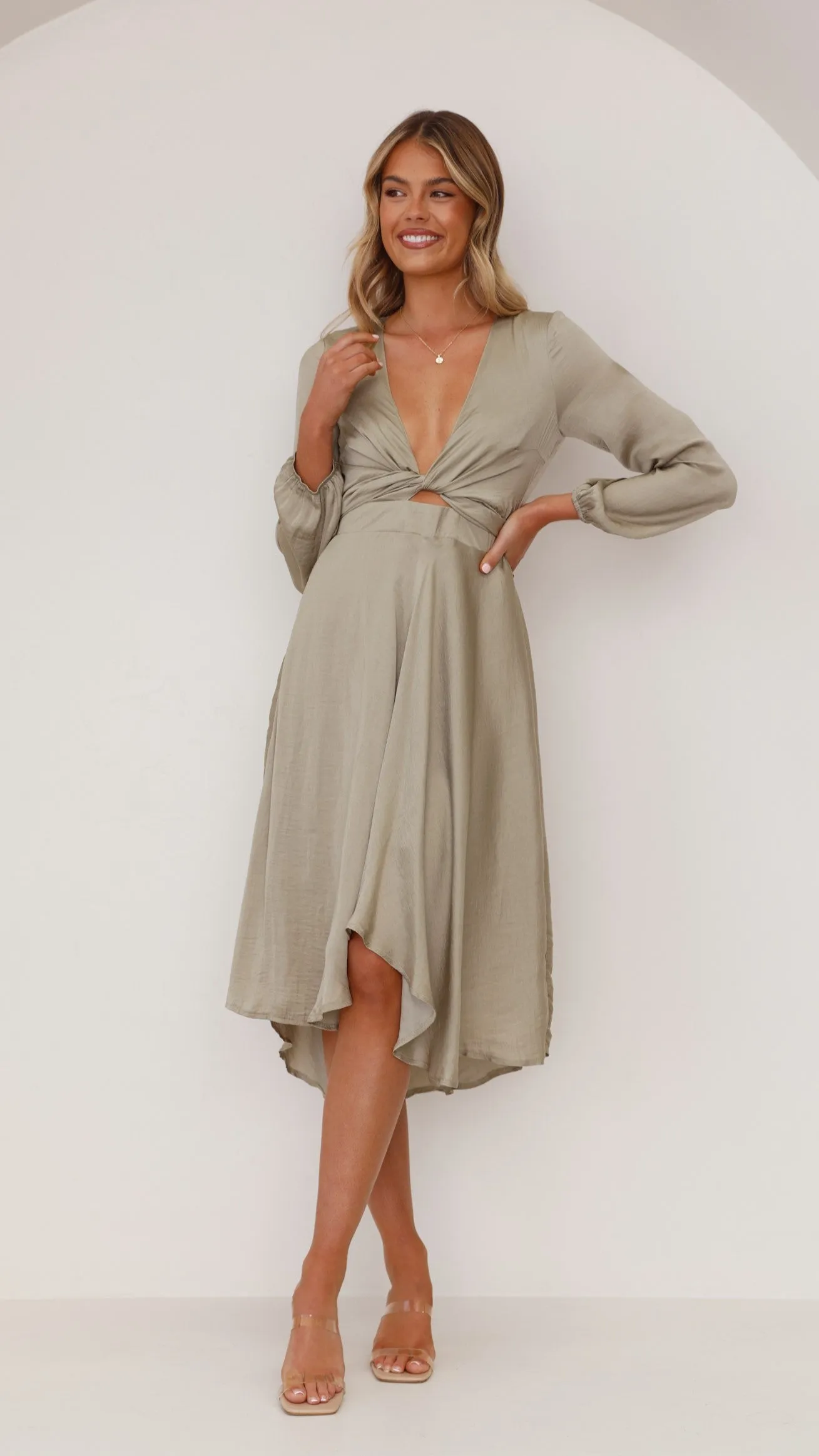 Starry Nights Dress - Olive
