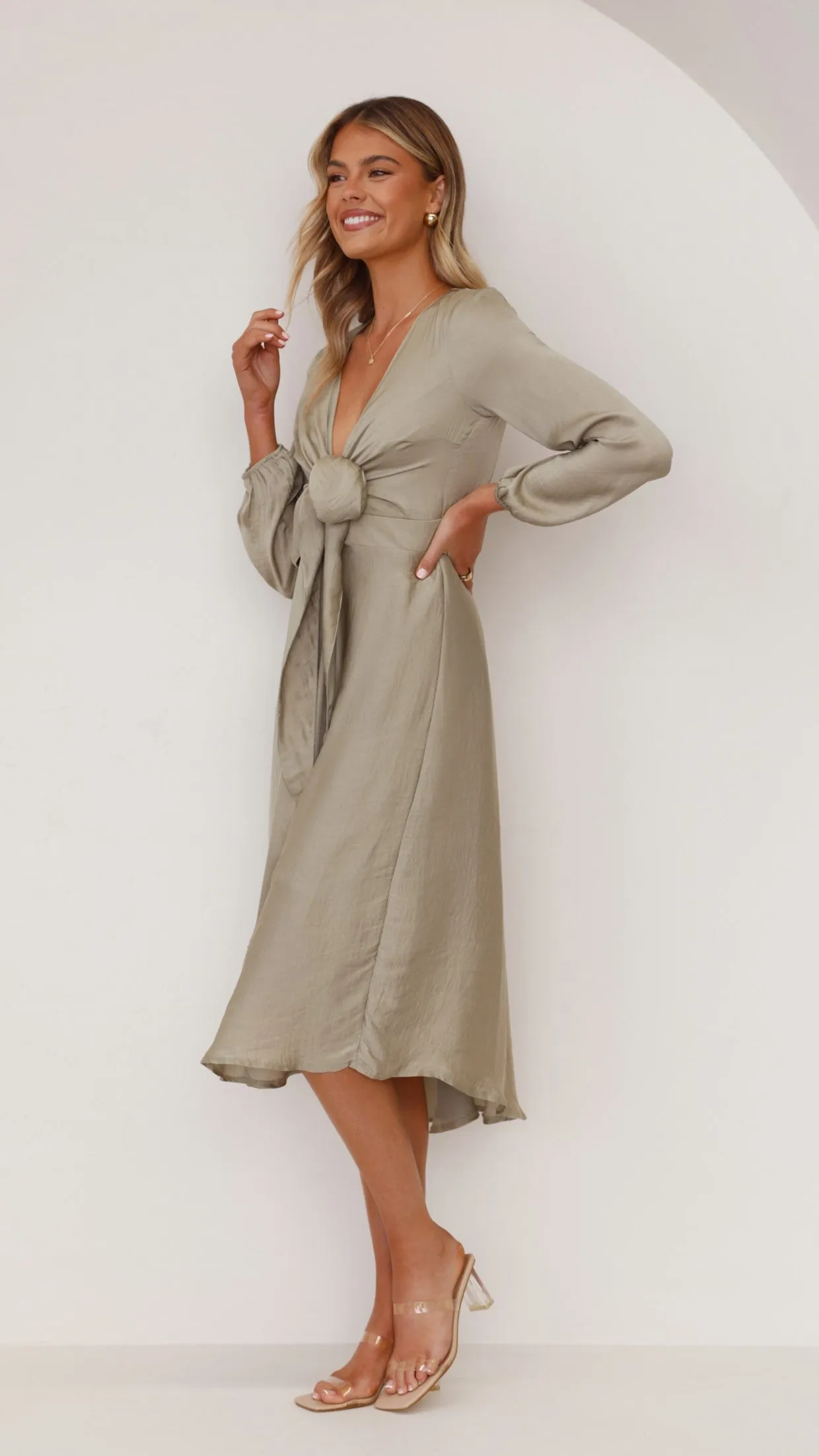 Starry Nights Dress - Olive