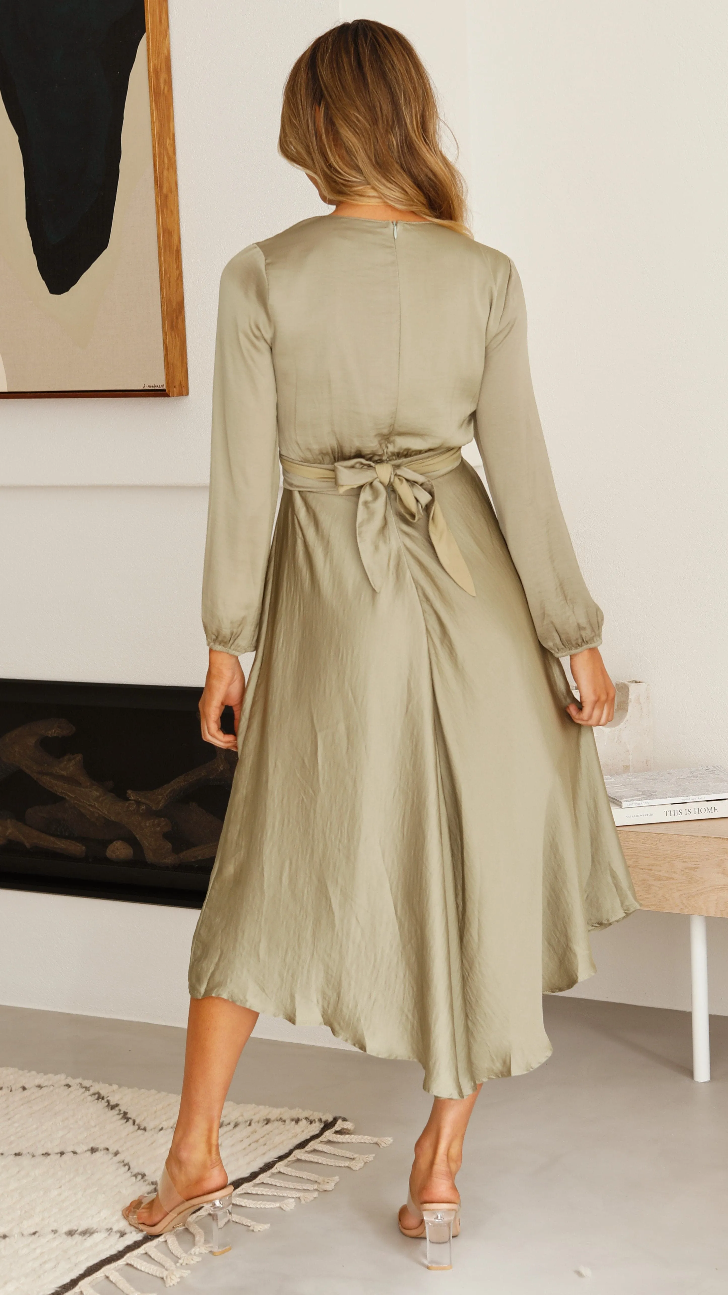 Starry Nights Dress - Olive