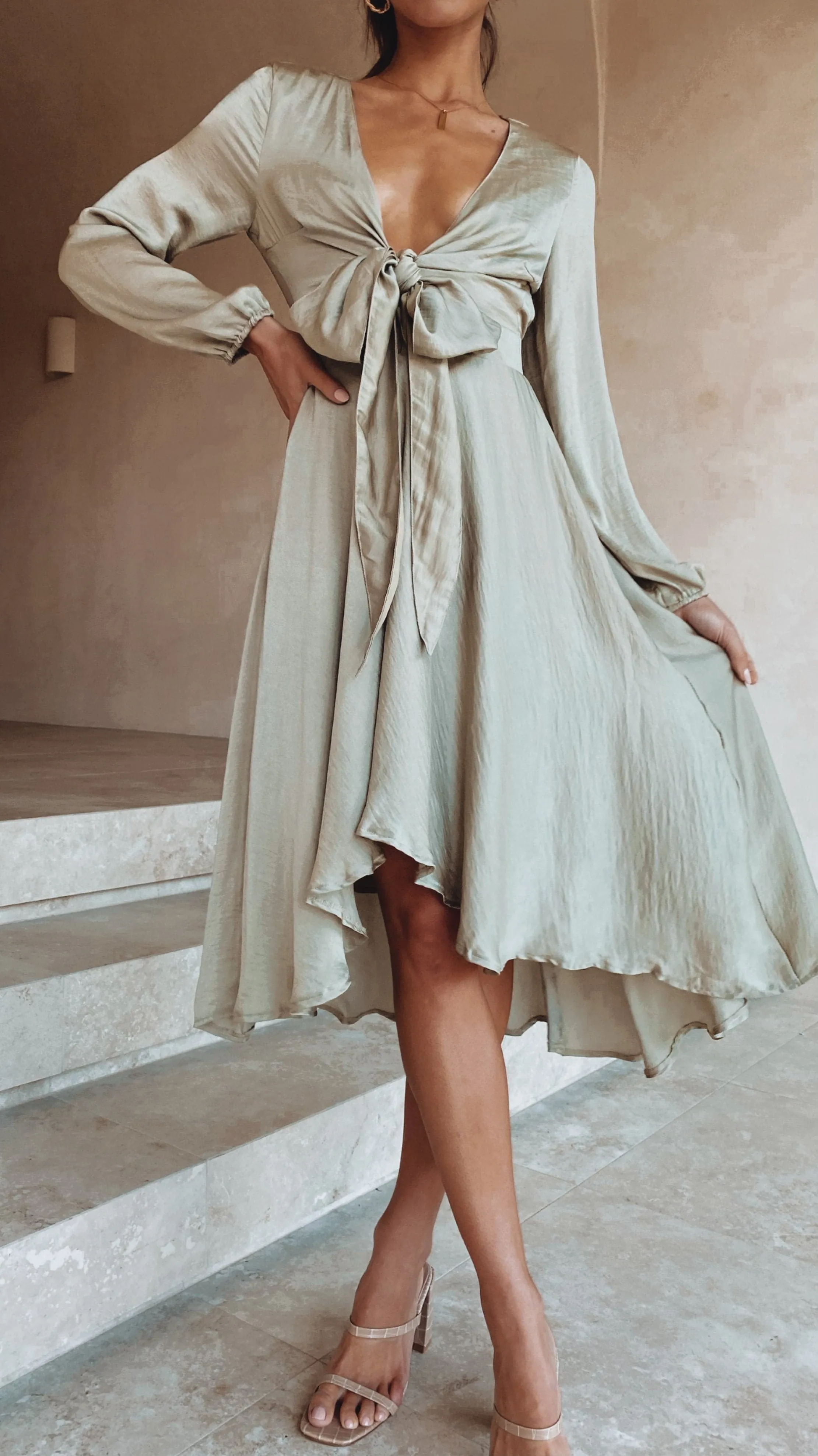 Starry Nights Dress - Olive