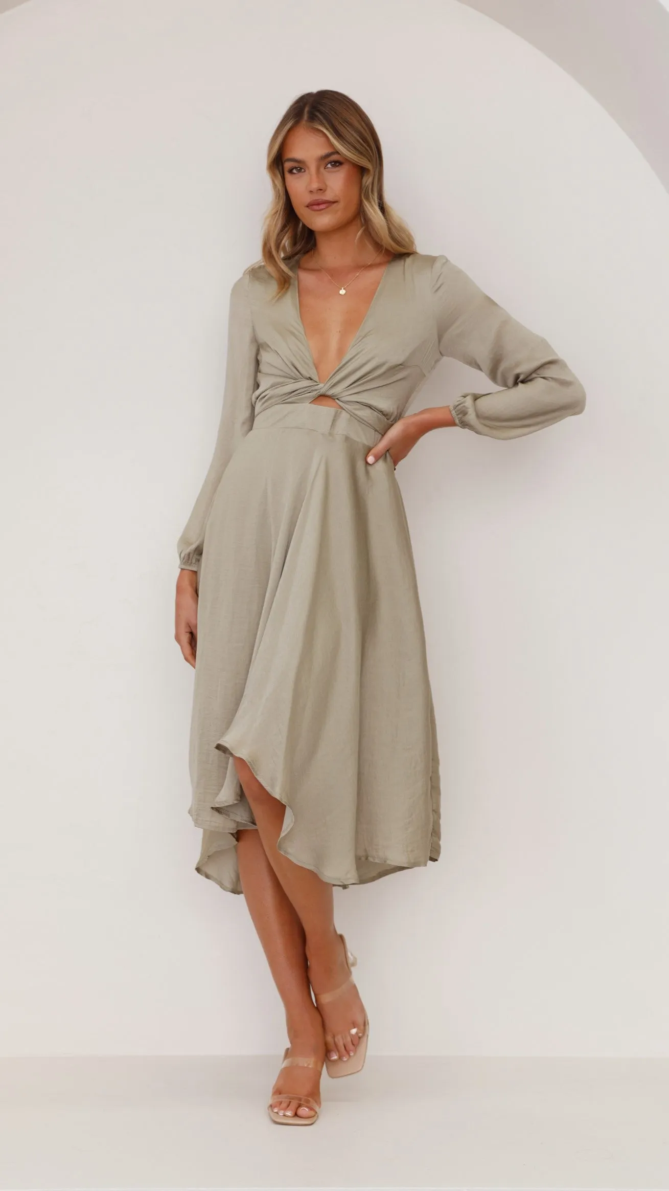 Starry Nights Dress - Olive