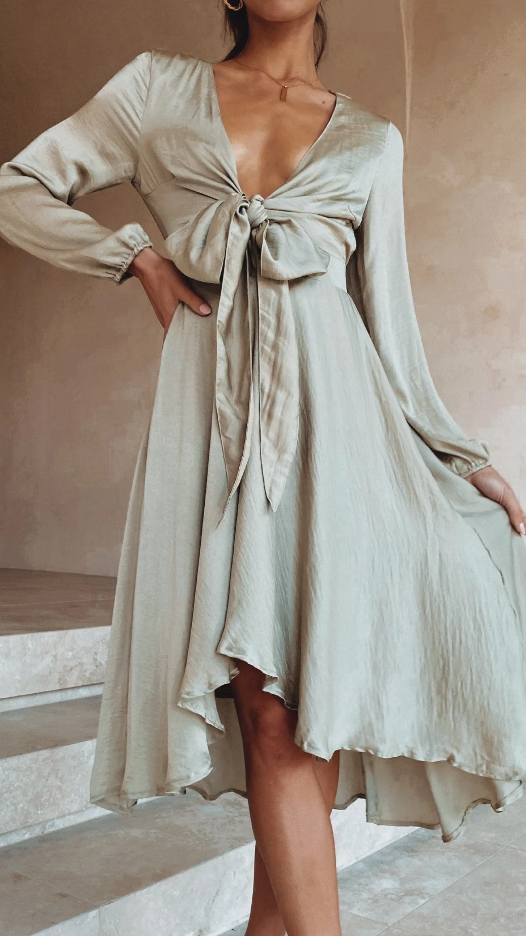Starry Nights Dress - Olive