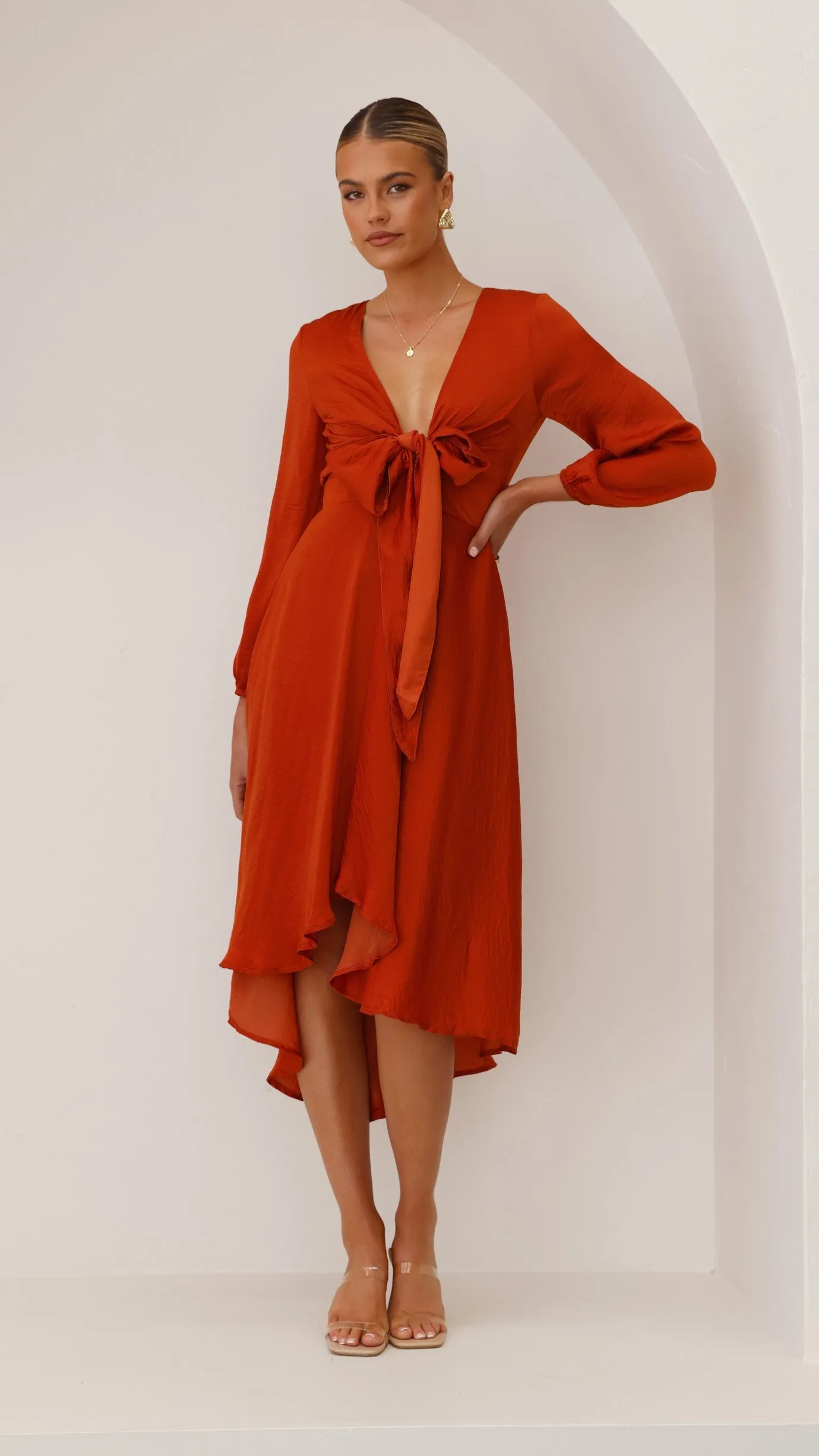 Starry Nights Dress - Rust
