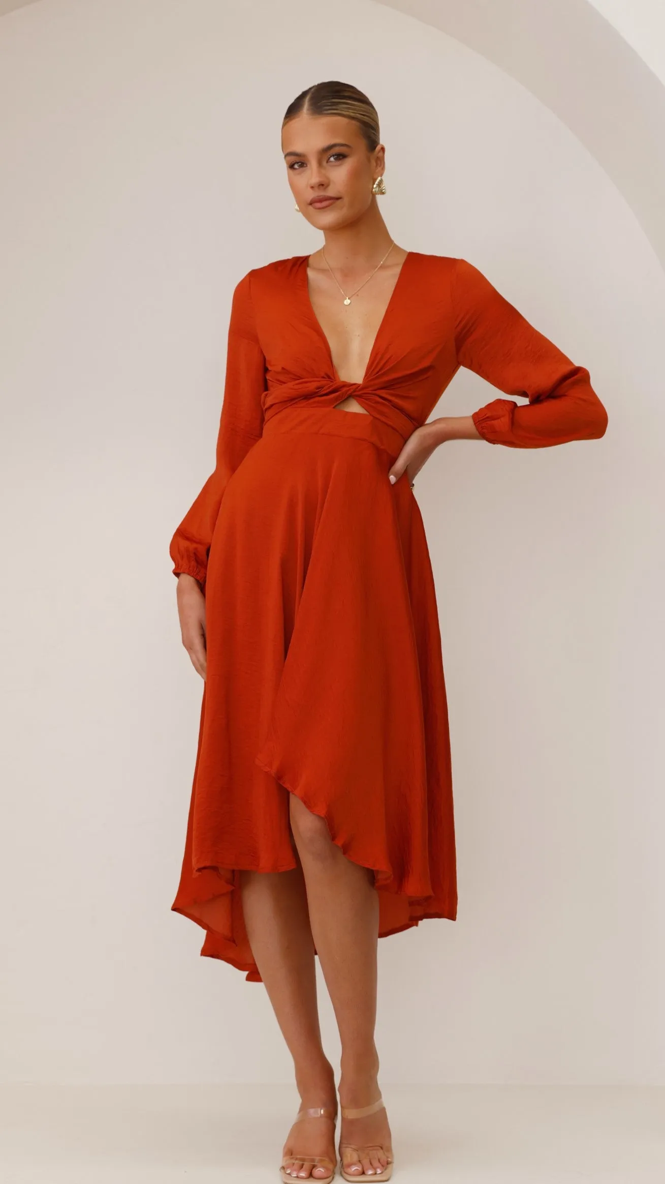 Starry Nights Dress - Rust