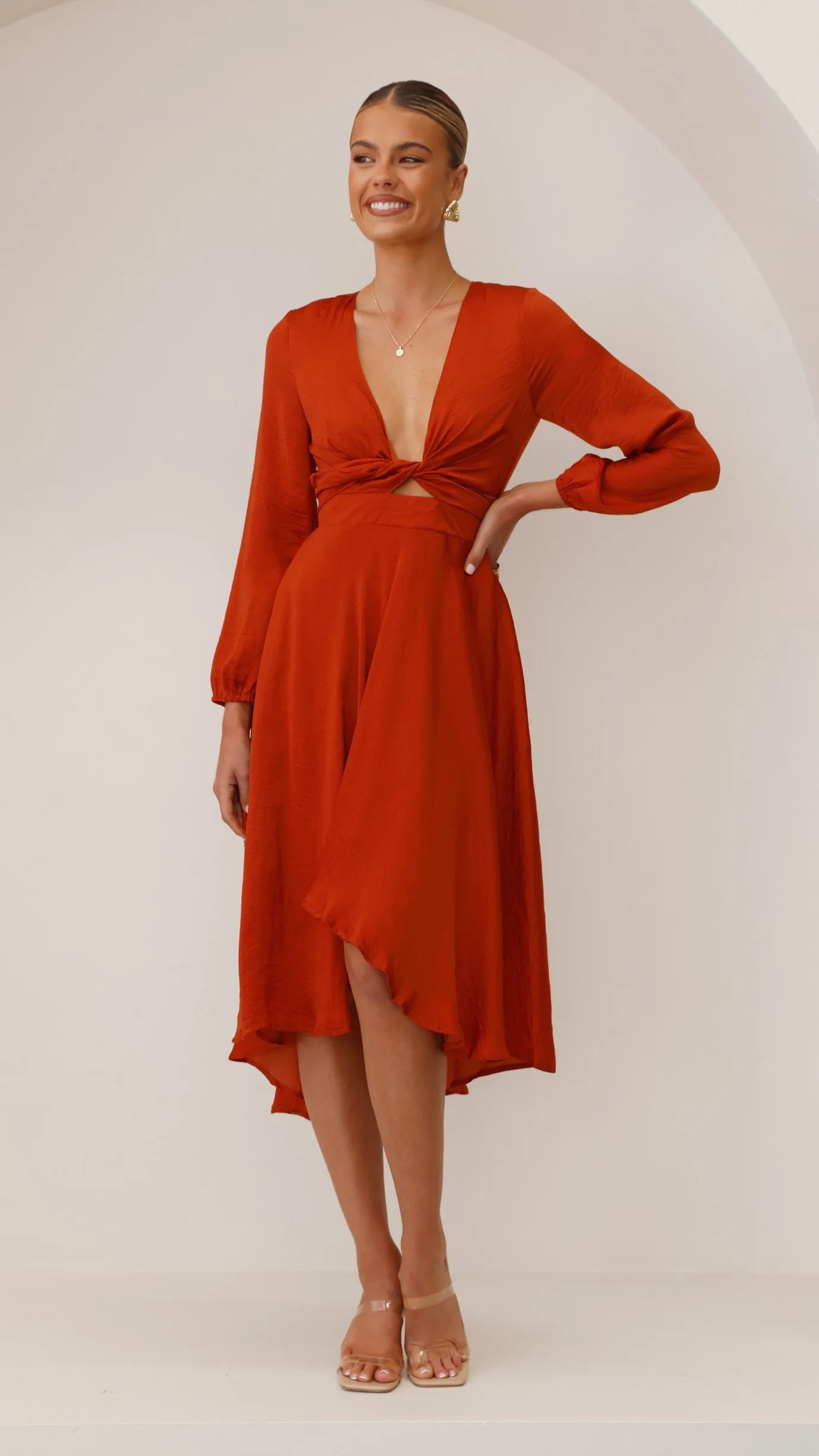 Starry Nights Dress - Rust