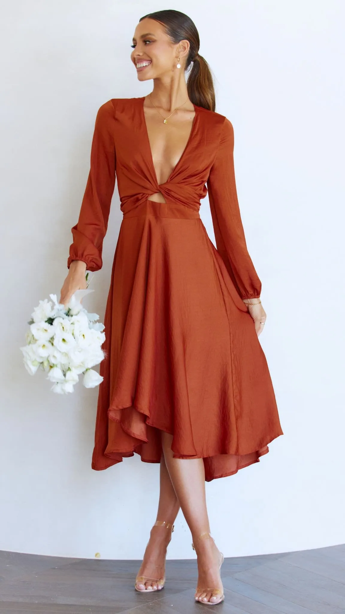 Starry Nights Dress - Rust