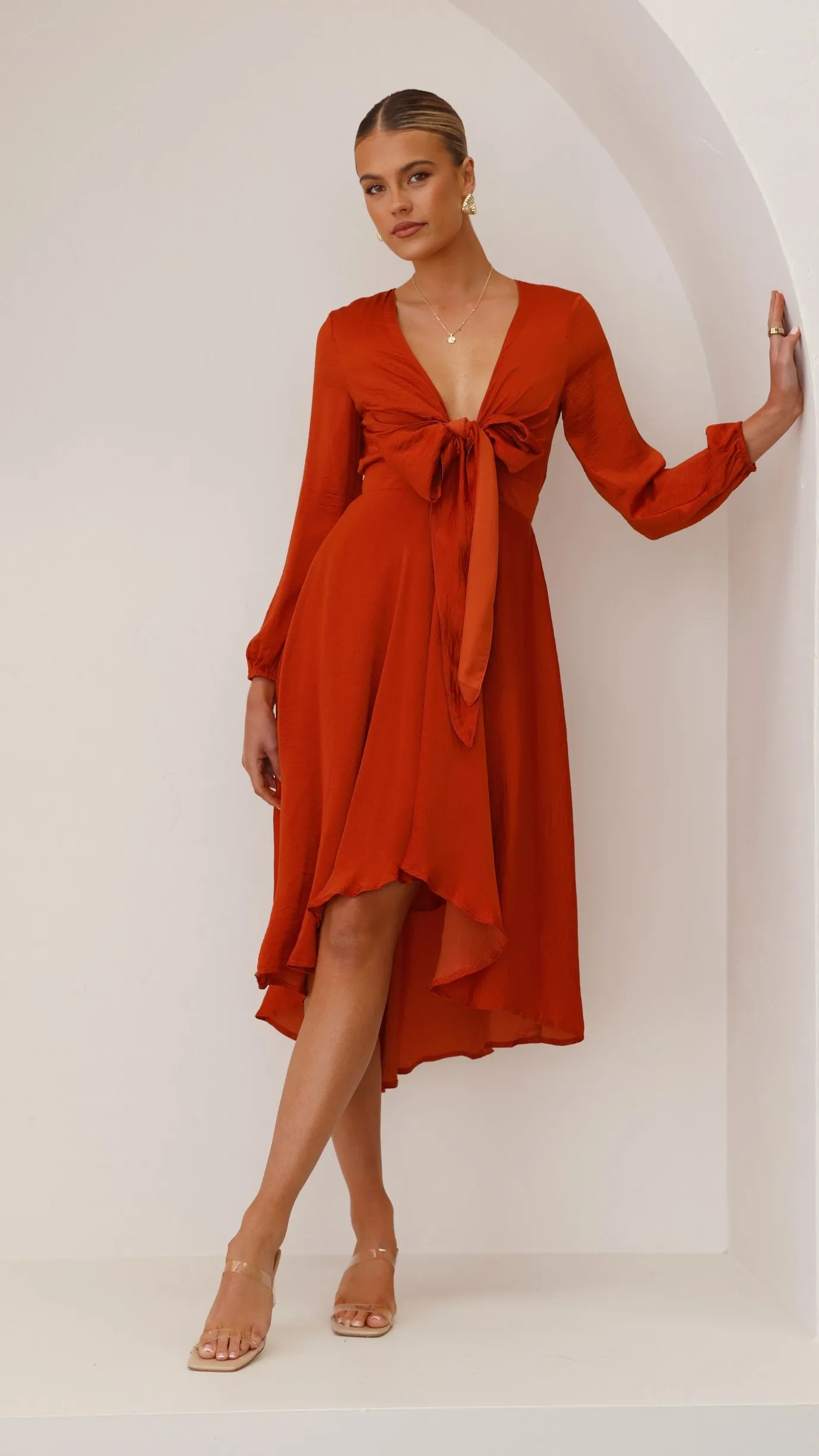 Starry Nights Dress - Rust