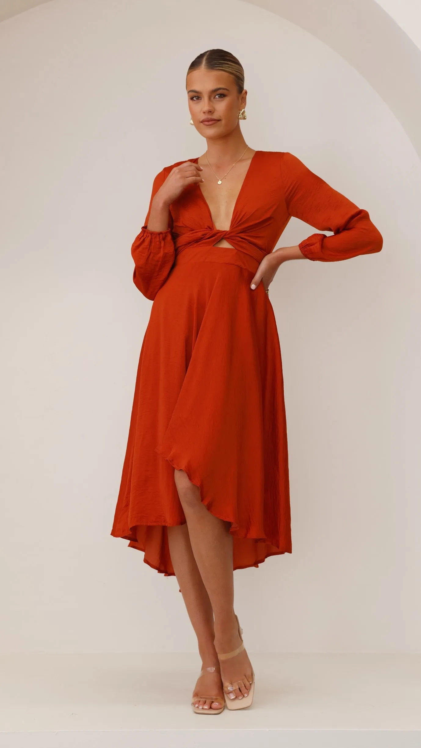 Starry Nights Dress - Rust